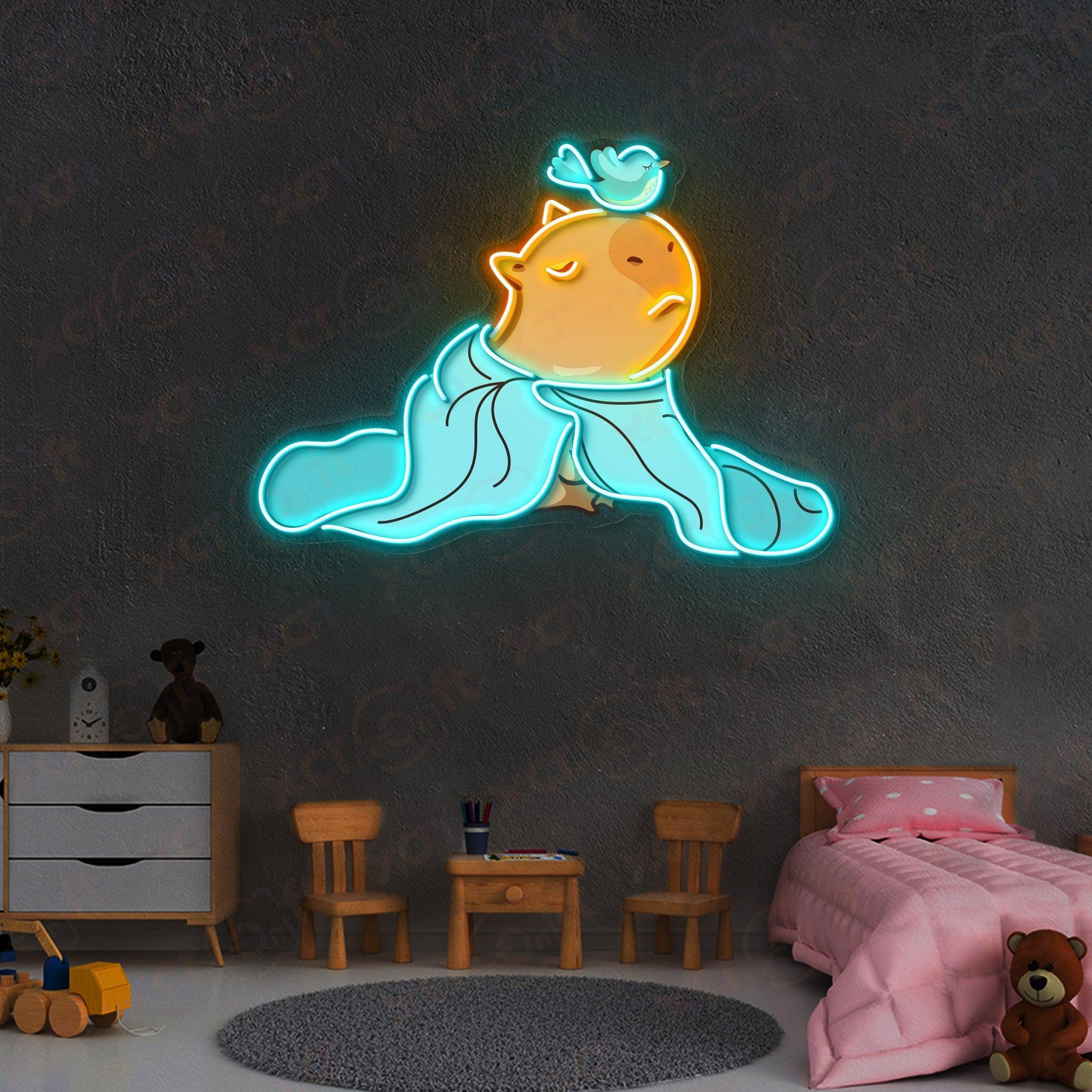 Capy Sleeping LED UV Printed Neon Signs