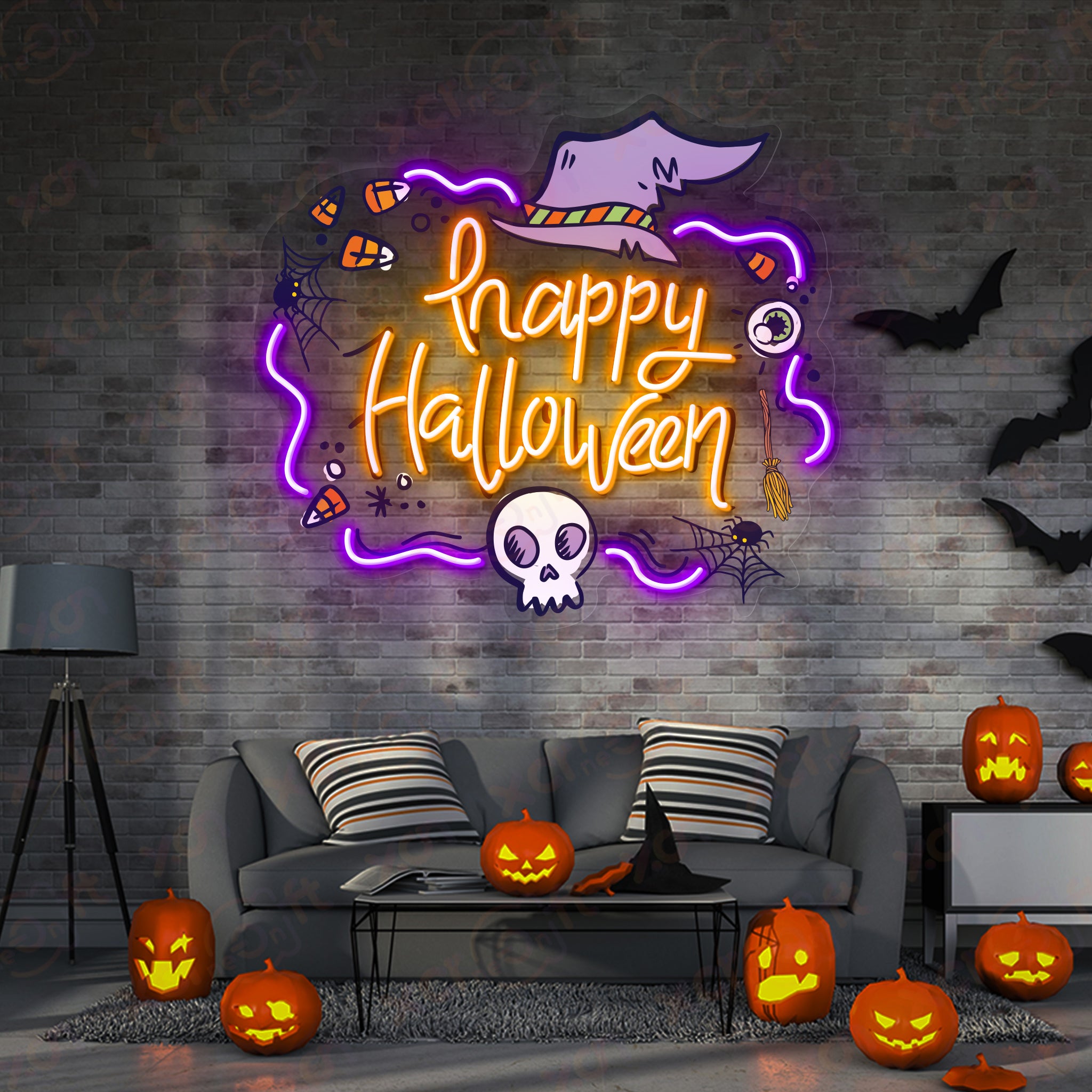 Happy Halloween Day LED Neon Sign