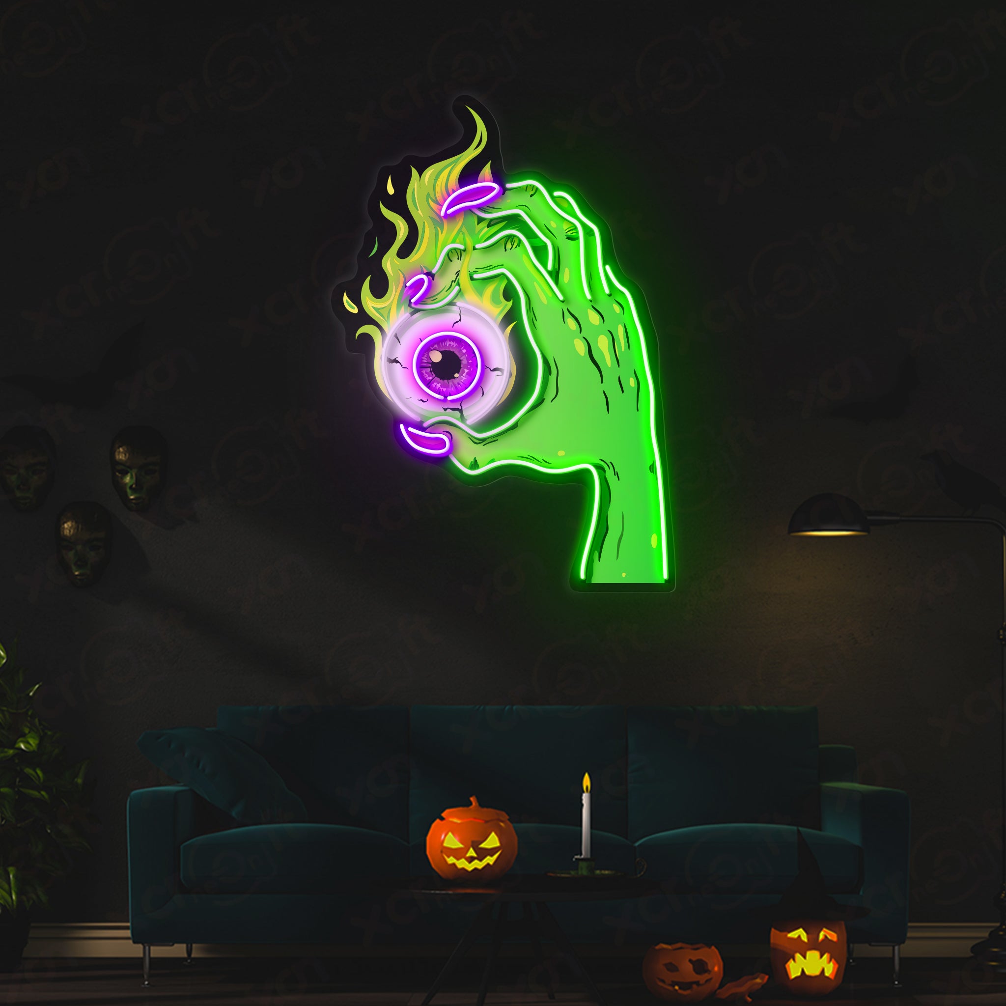 Fire Eye Halloween Color Neon