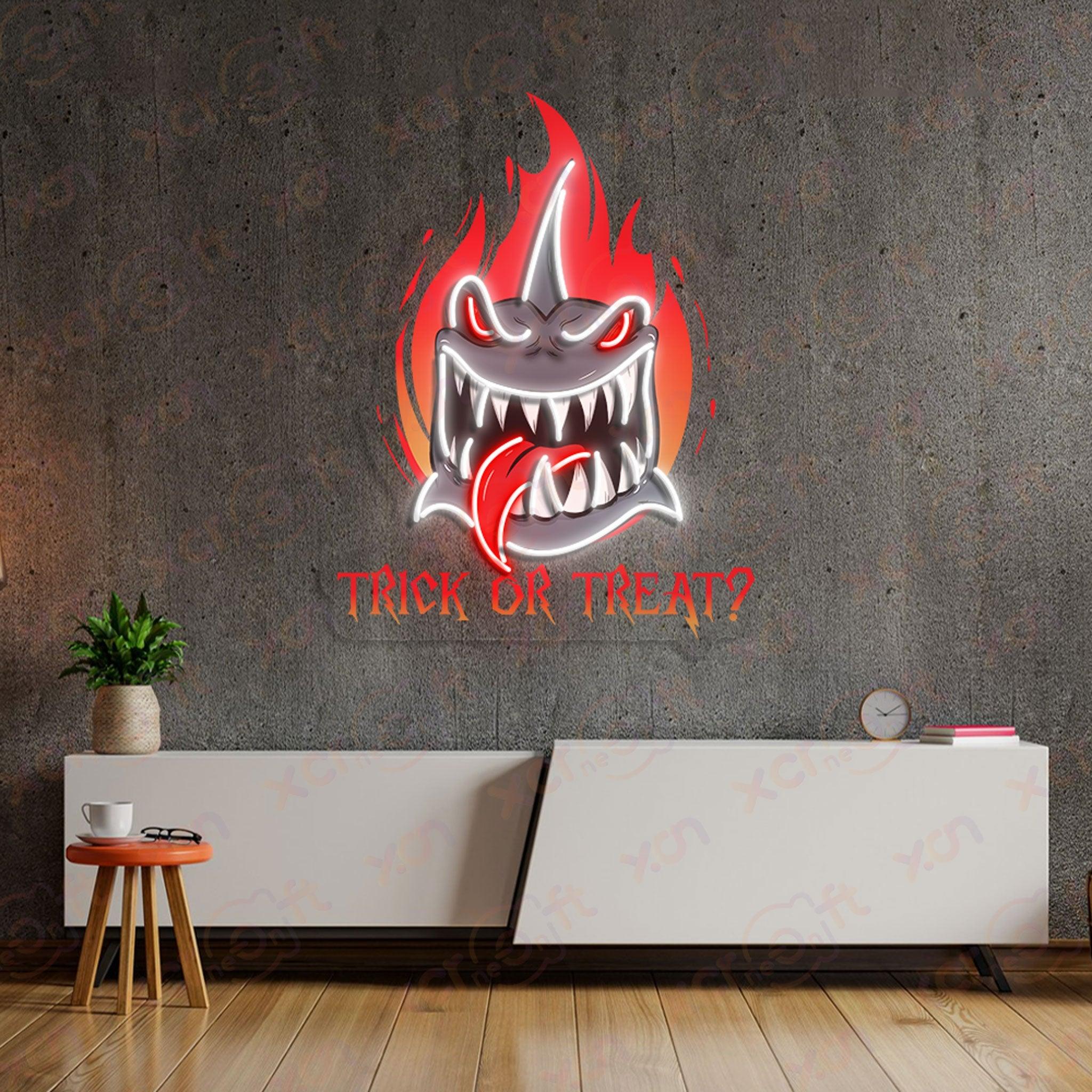 Shark Fire Neon Signs Art