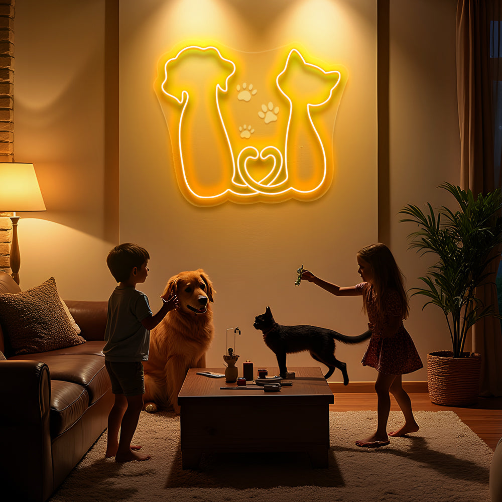 Dog and Cat Neon Sign