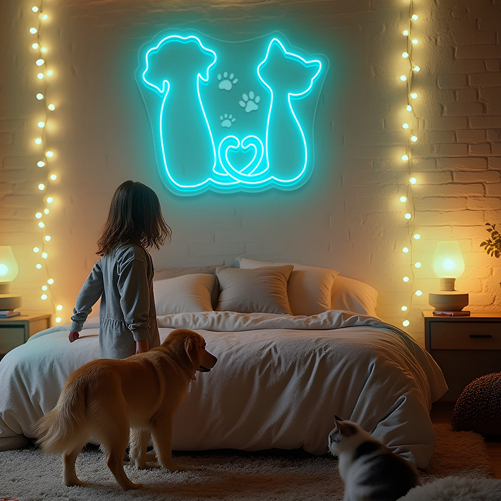 Dog and Cat Neon Sign