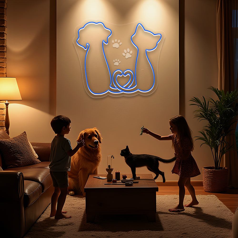 Dog and Cat Neon Sign