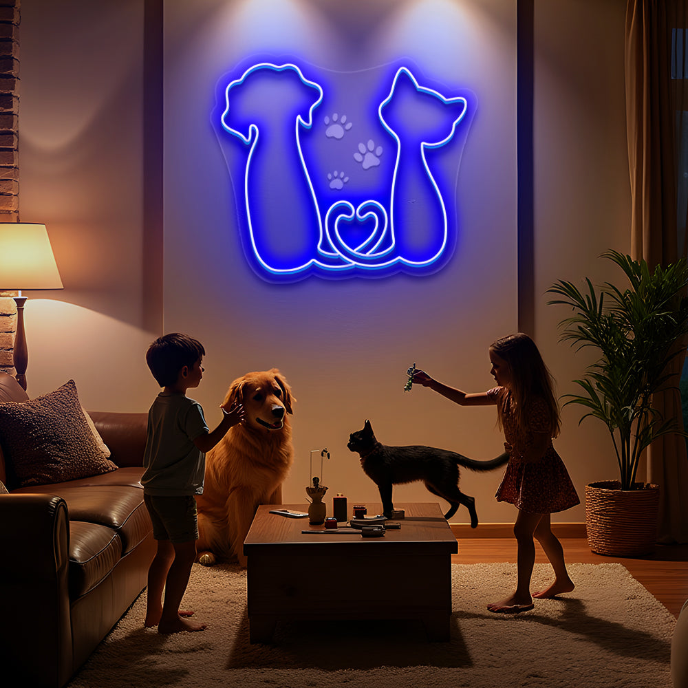 Dog and Cat Neon Sign