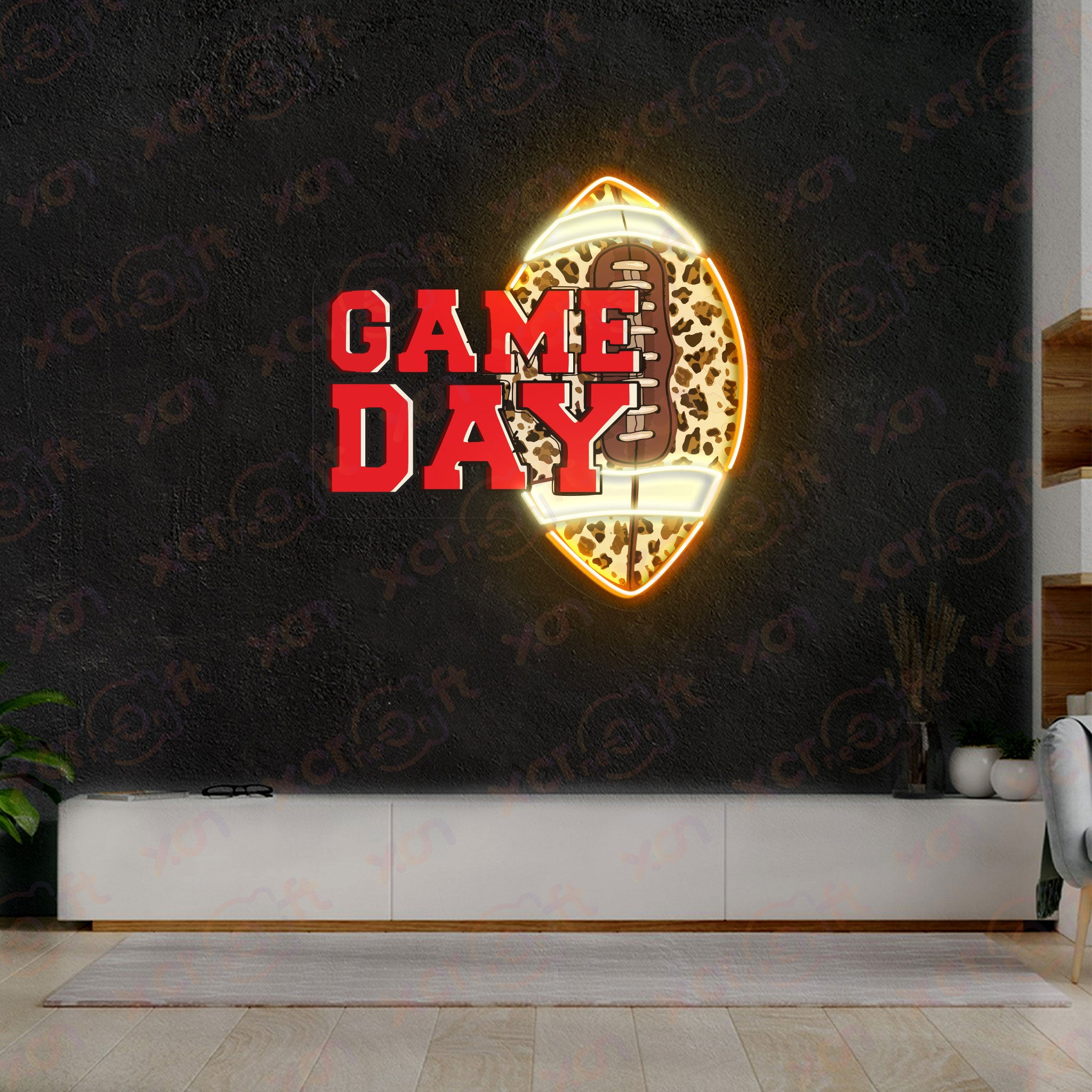 Game day UV Printed Neon Signs Sporting Vibe