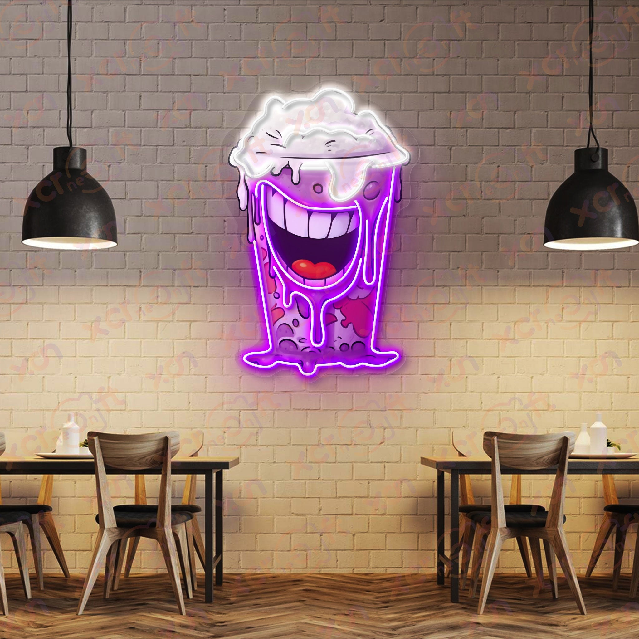 Milk Shake Neon Light Holloween Decoration