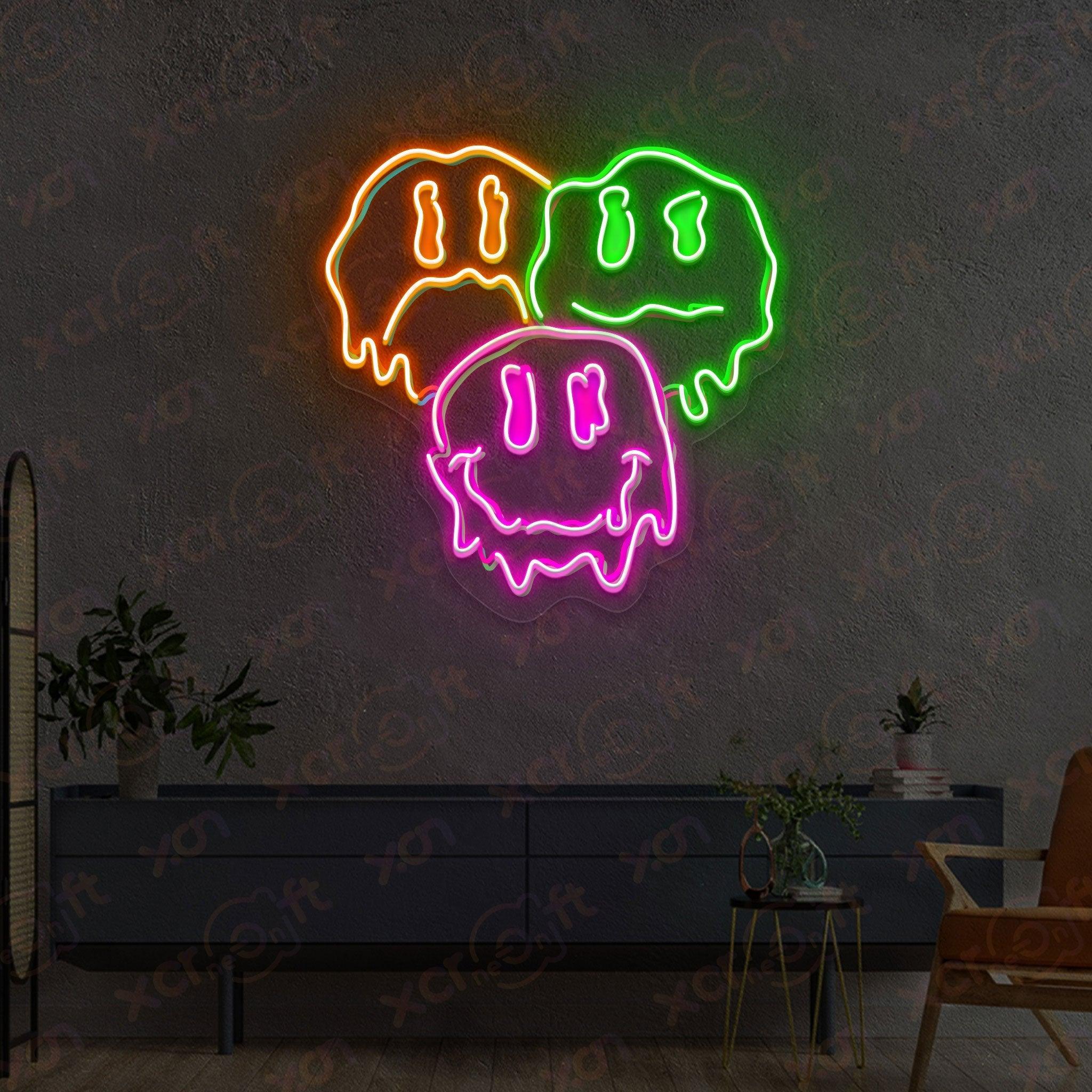 Emotions Face Neon Wall Art