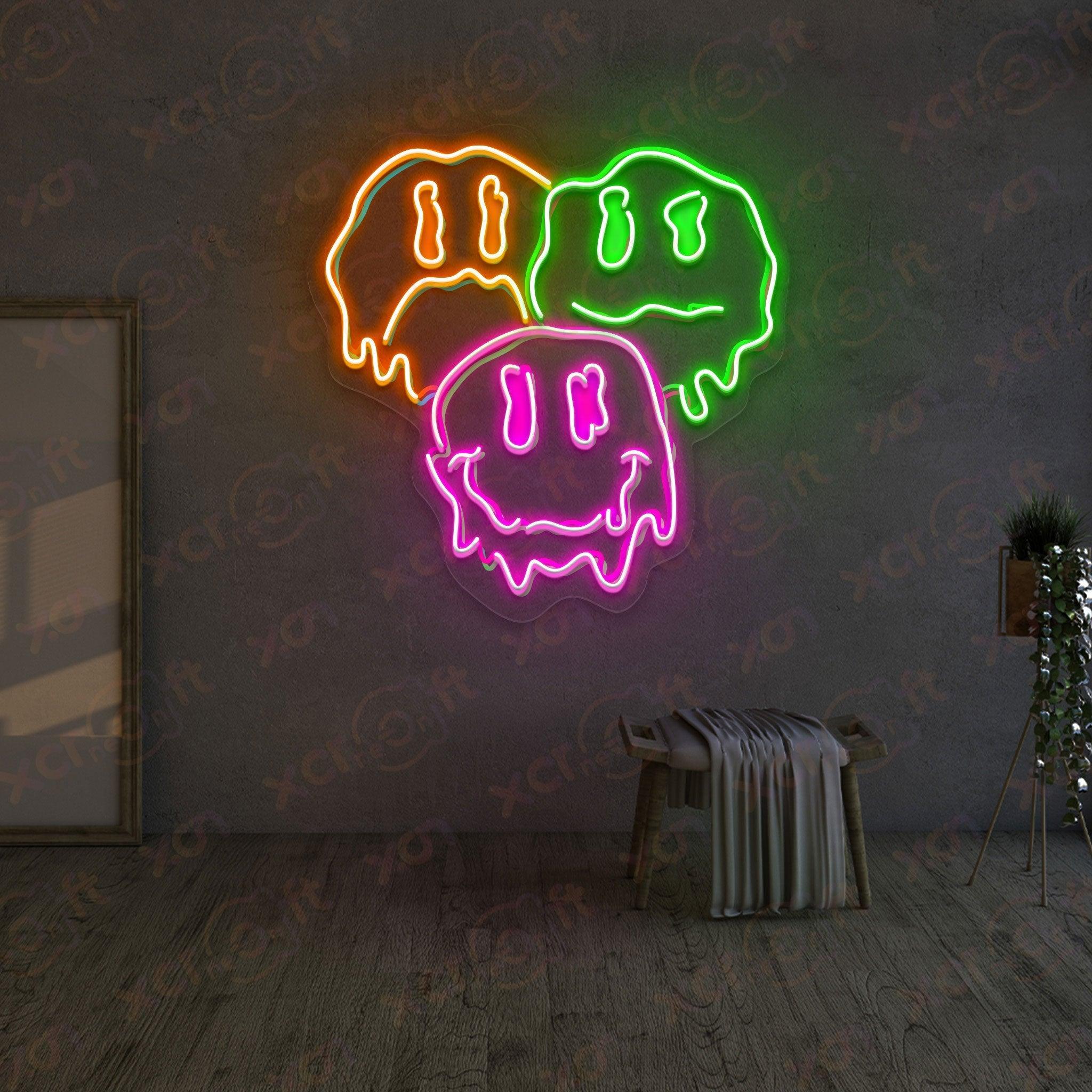 Emotions Face Neon Wall Art