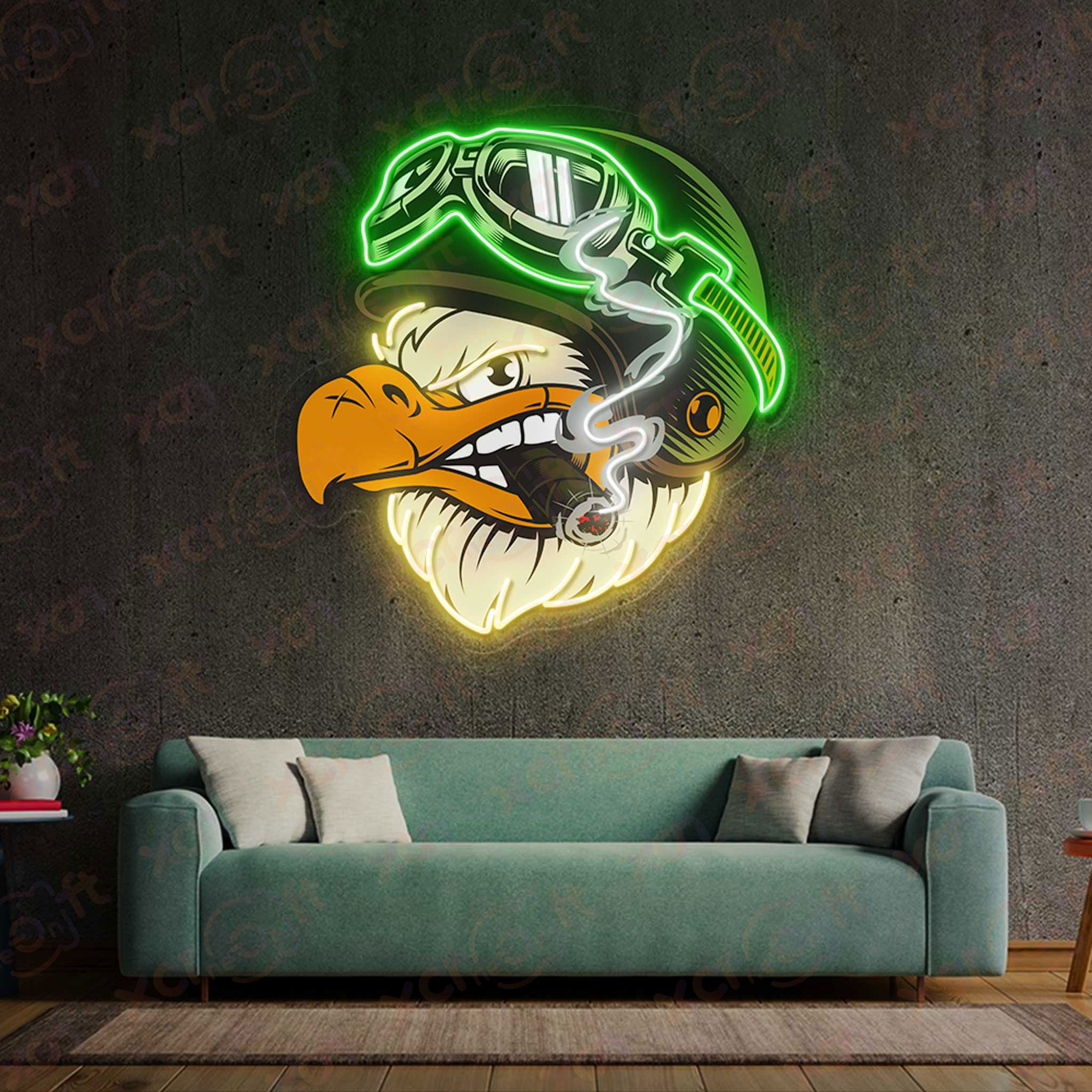 Cool Eagle Biker Durable Neon Light Decorations