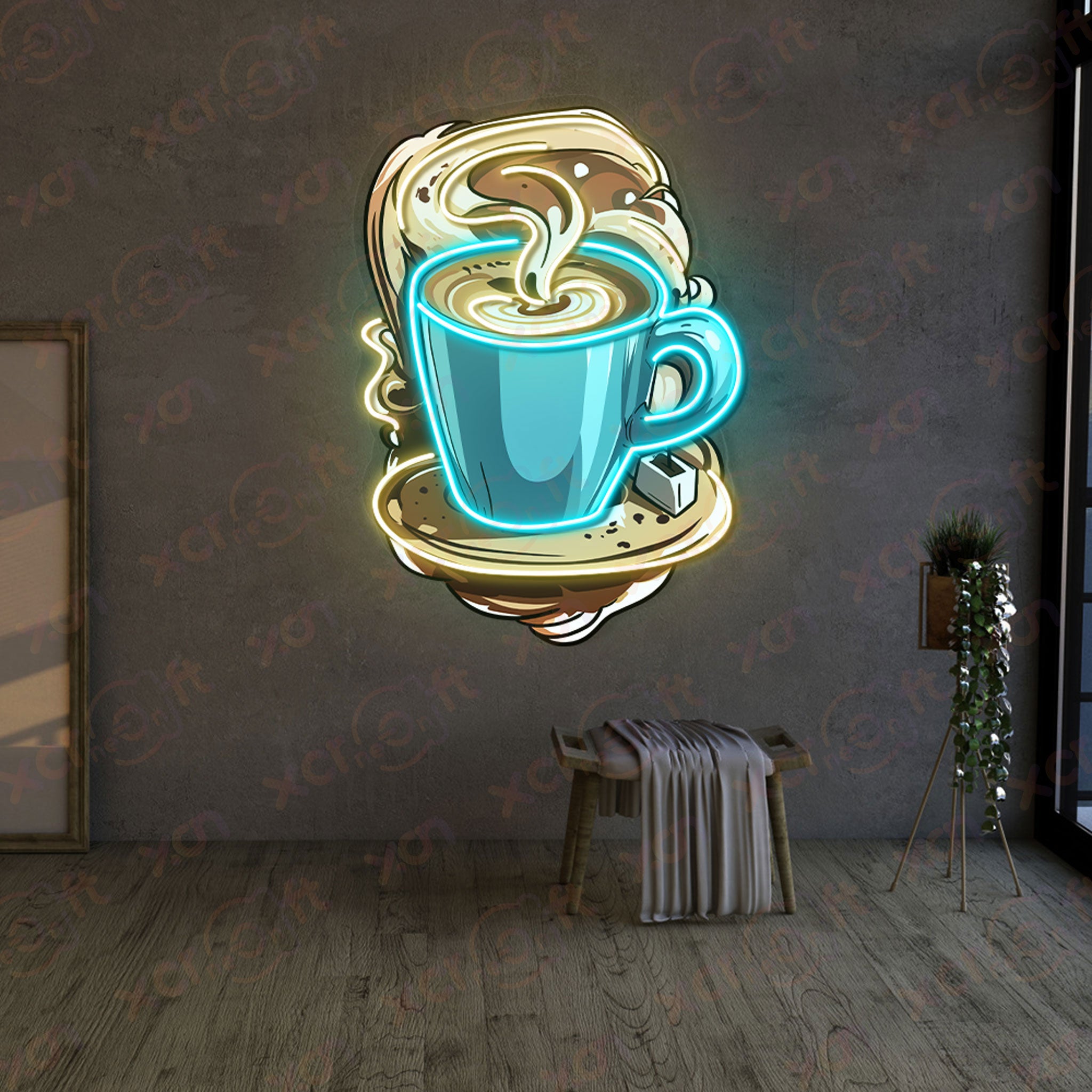 A Cup of Coffe Printed Neon Signs Chill Vibe Decor