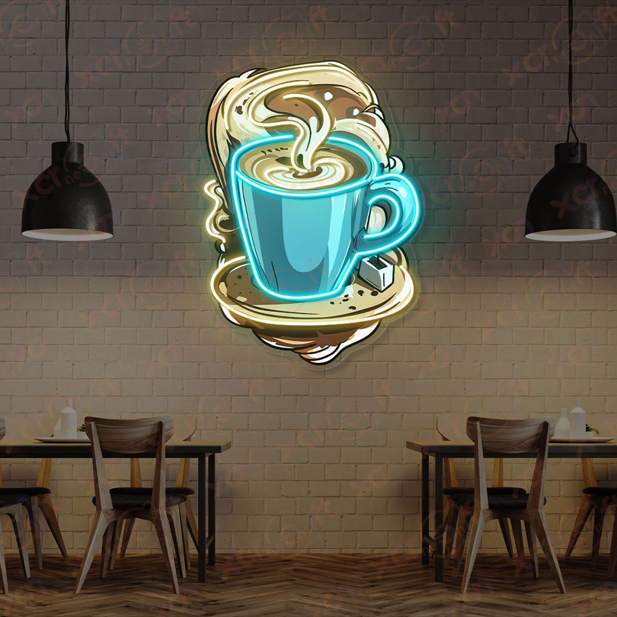 A Cup of Coffe Printed Neon Signs Chill Vibe Decor