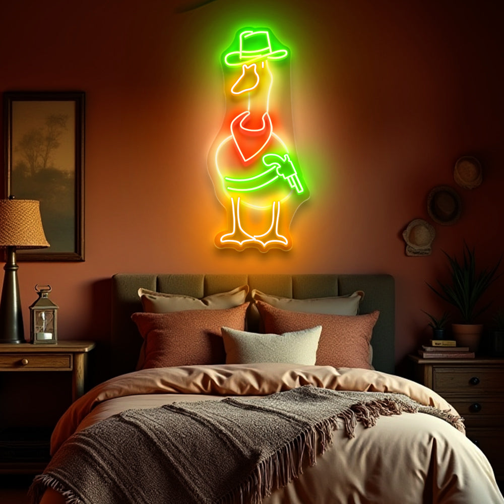 Cowboy Goose LED Neon Sign