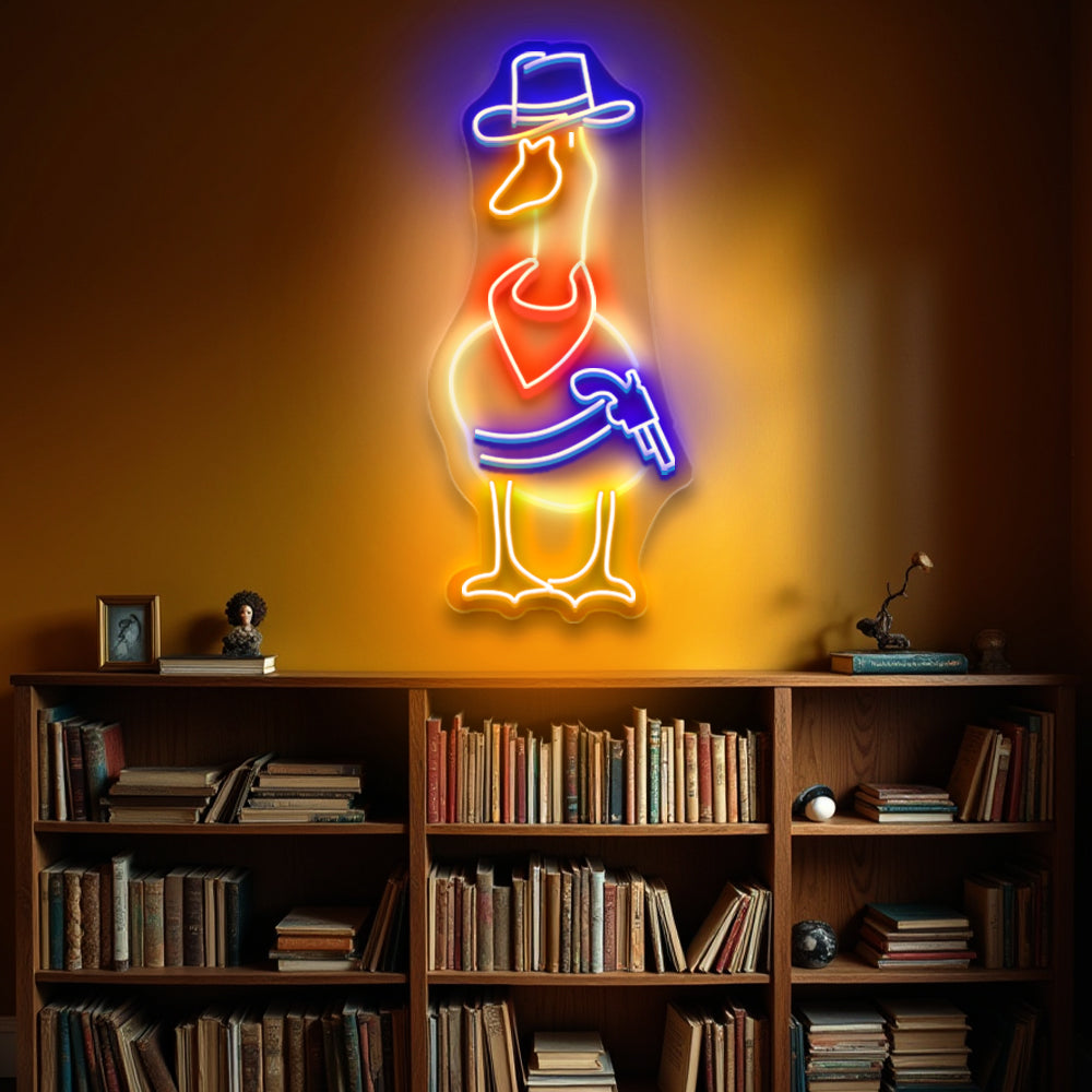 Cowboy Goose LED Neon Sign