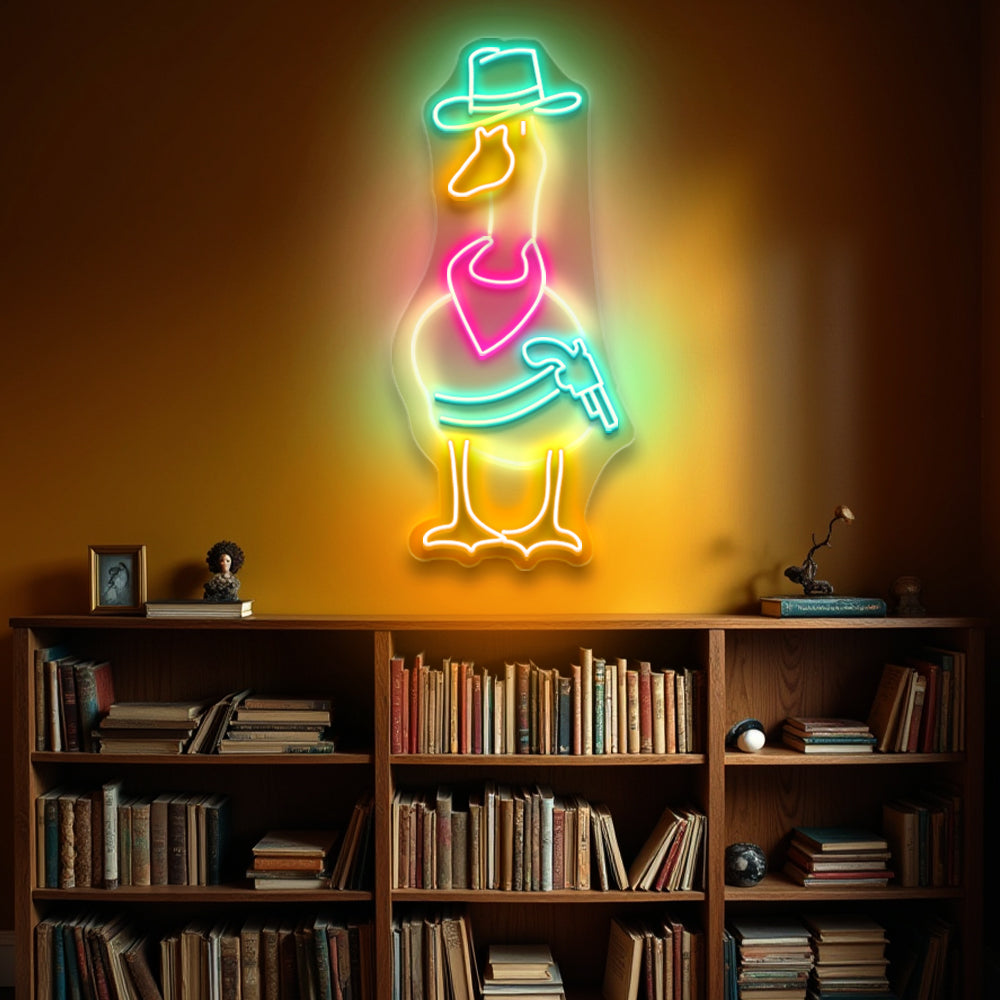 Cowboy Goose LED Neon Sign