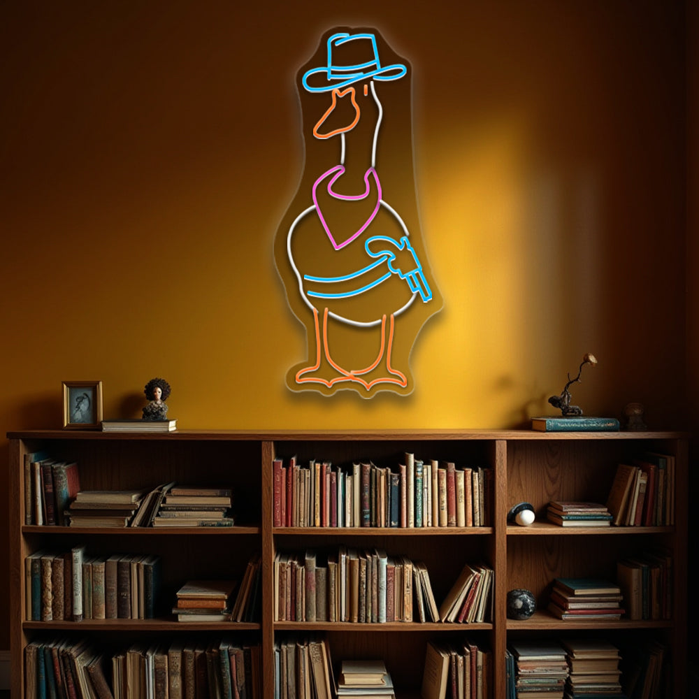 Cowboy Goose LED Neon Sign