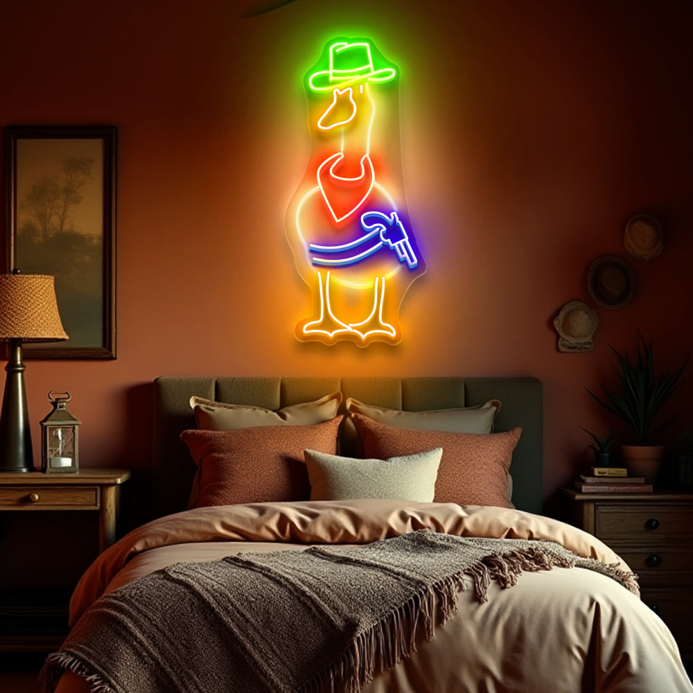 Cowboy Goose LED Neon Sign