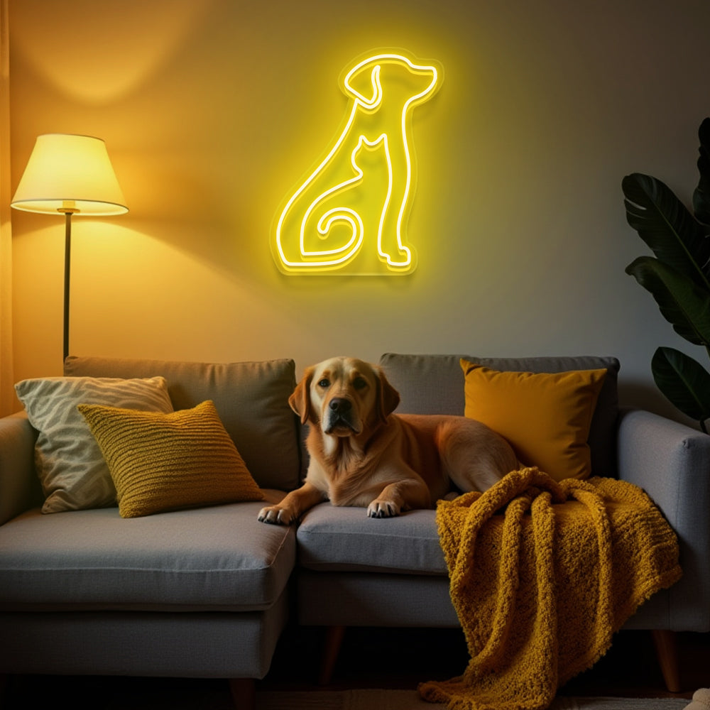 Cat in Dog LED Neon Sign