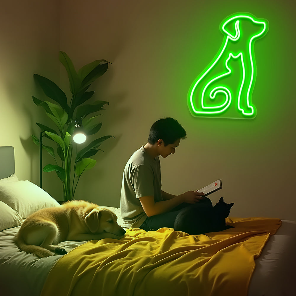 Cat in Dog LED Neon Sign