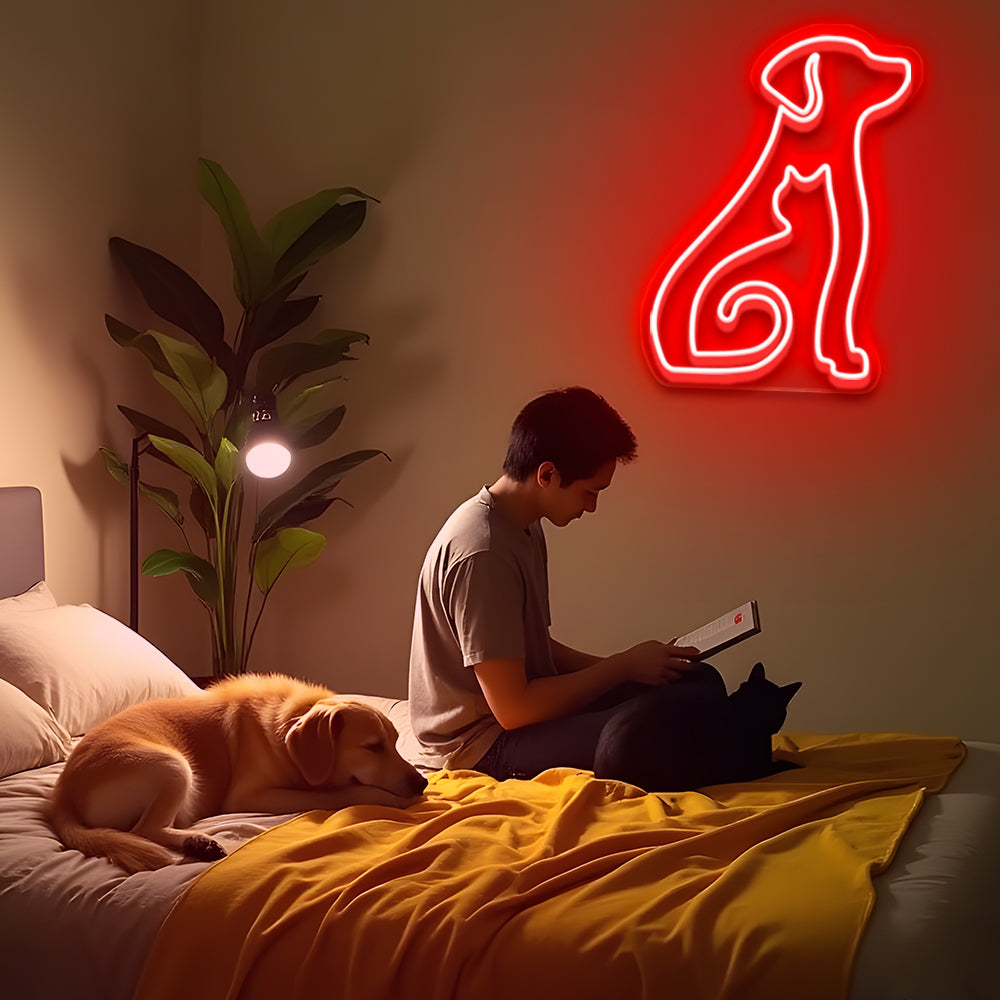 Cat in Dog LED Neon Sign