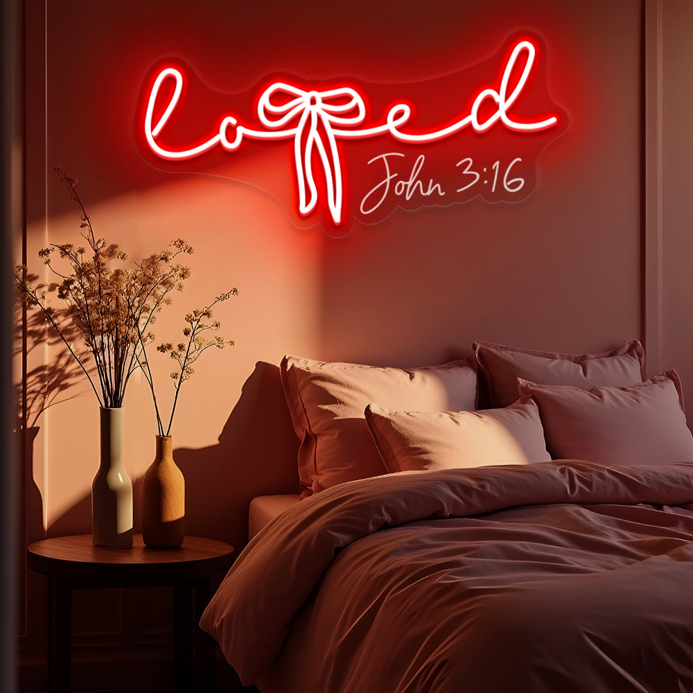 Loved Neon Sign