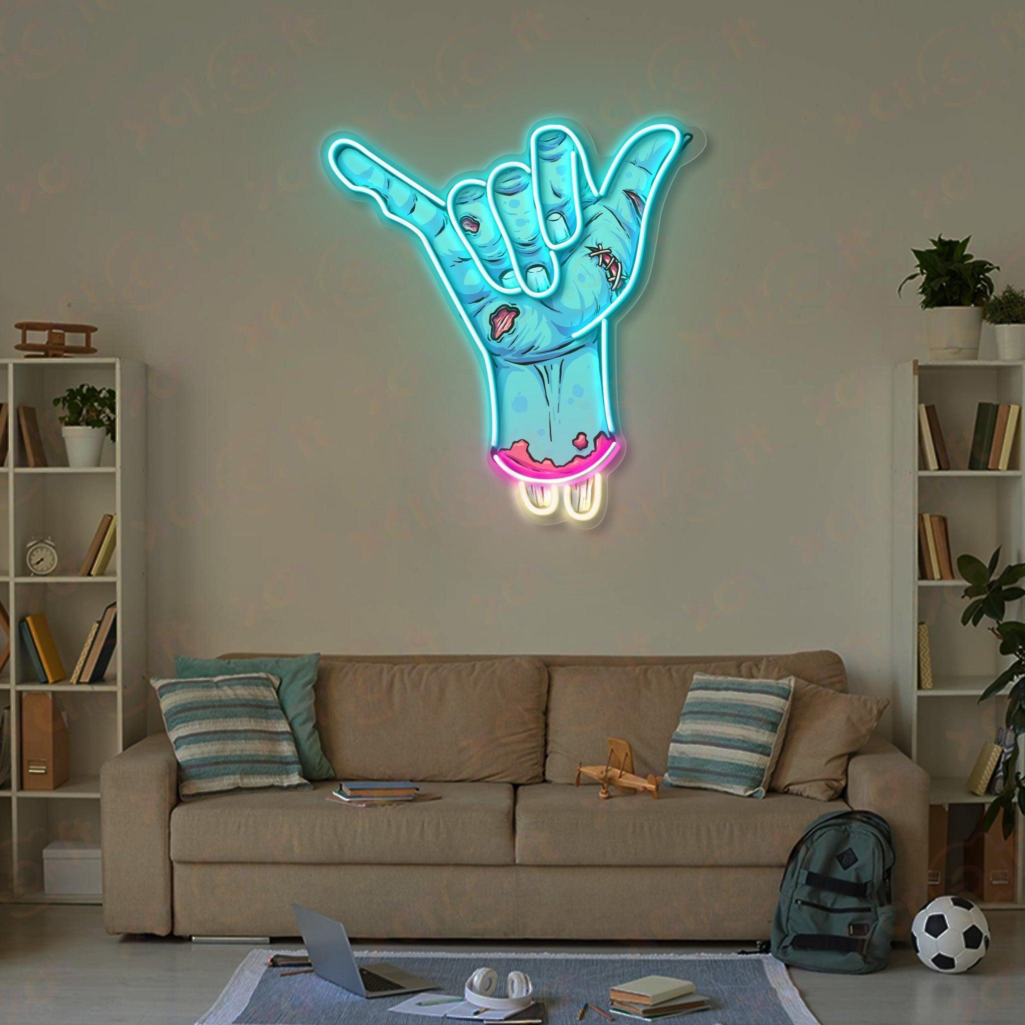 Shaka Sign Zombie High-Quality LED Neon Signs