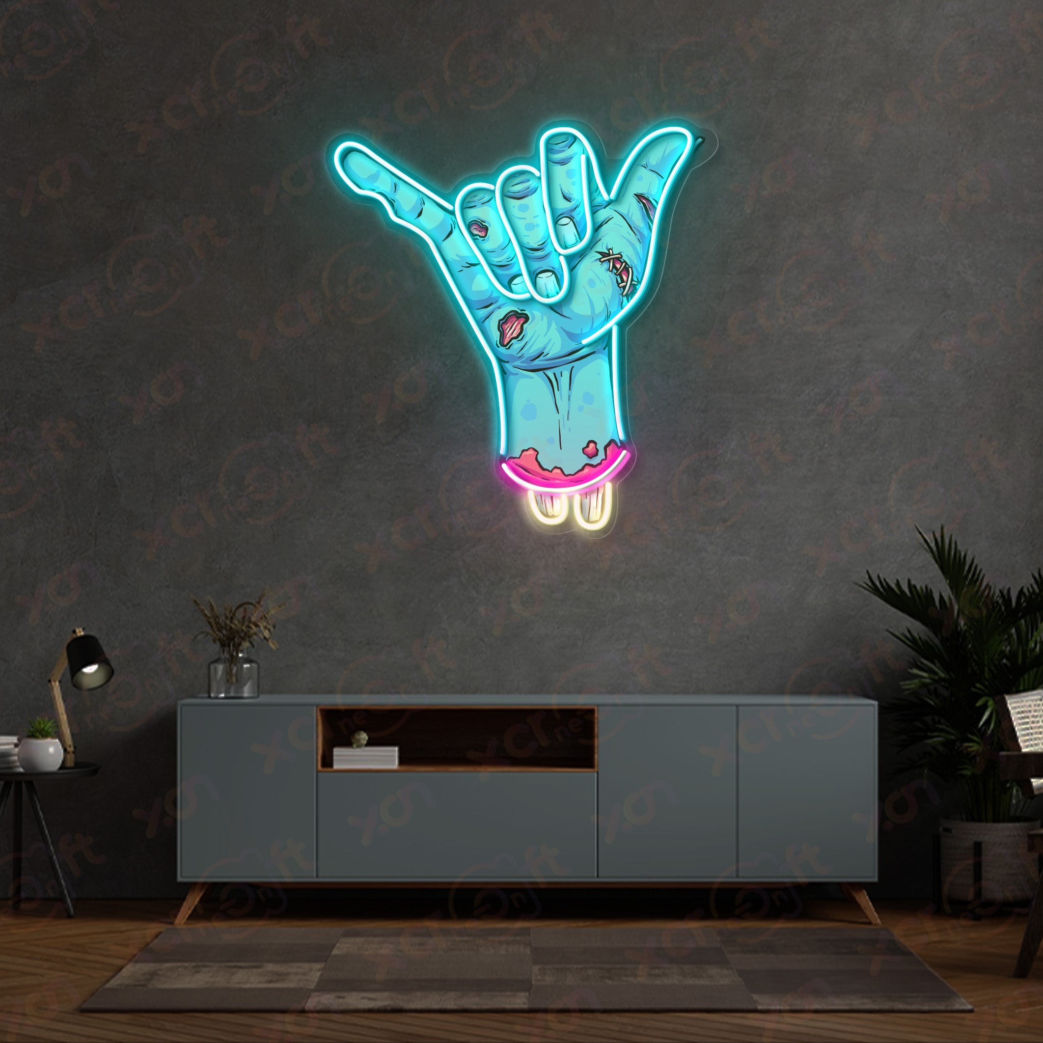 Shaka Sign Zombie High-Quality LED Neon Signs