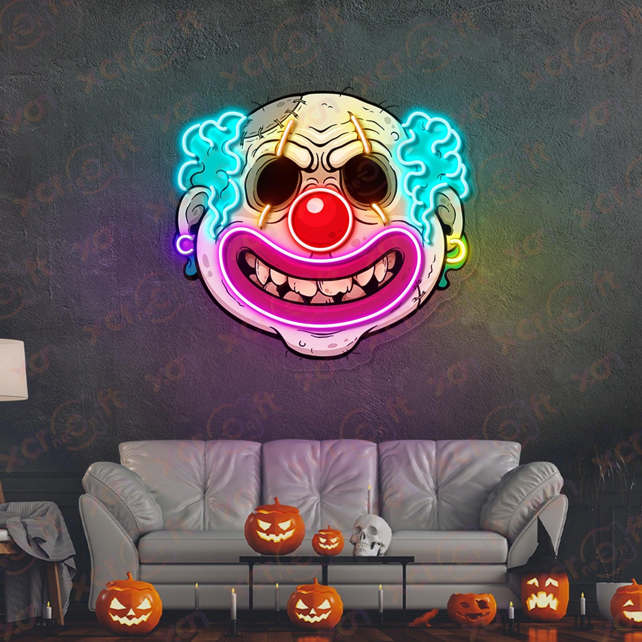 Zombie Clown LED Neon Sign