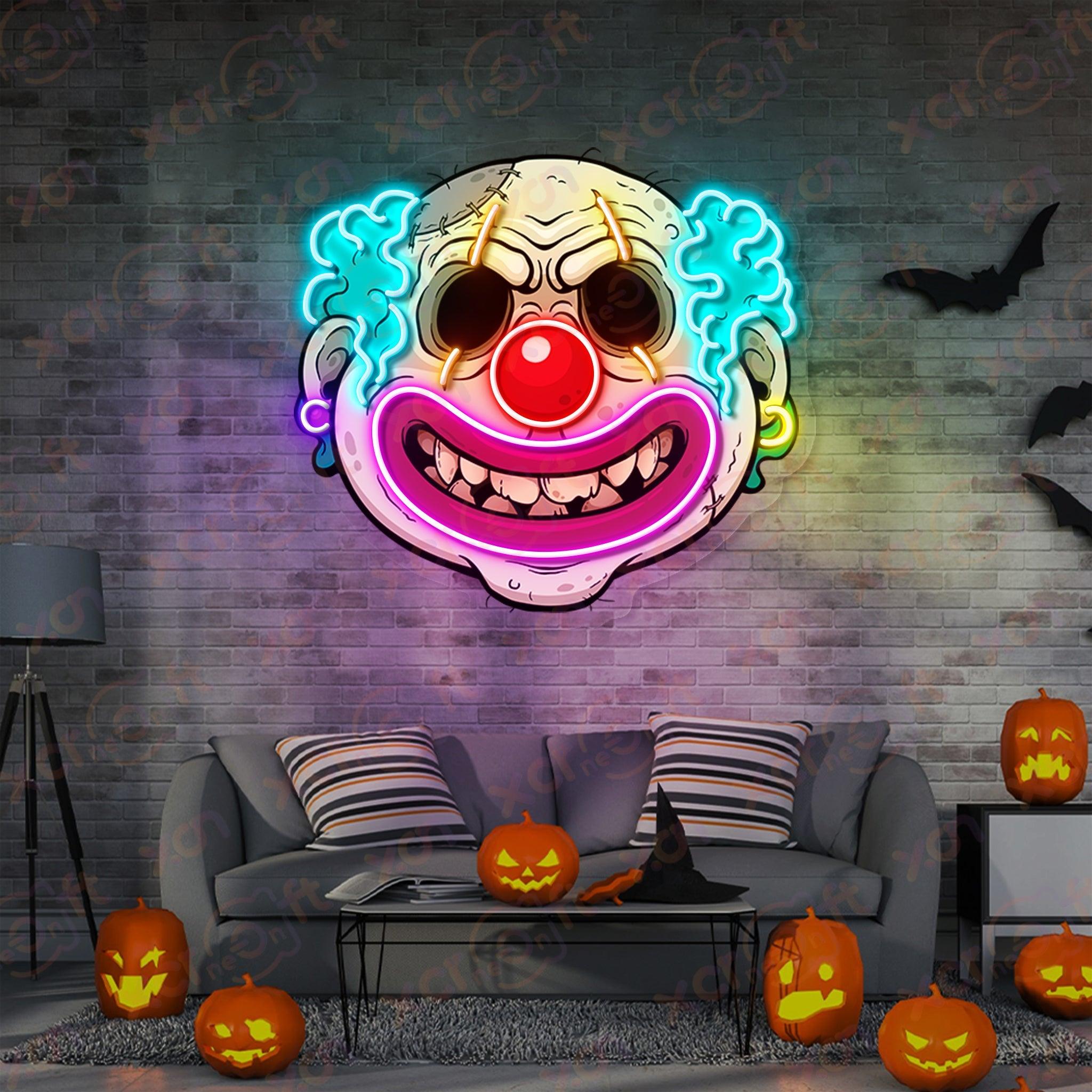 Zombie Clown LED Neon Sign