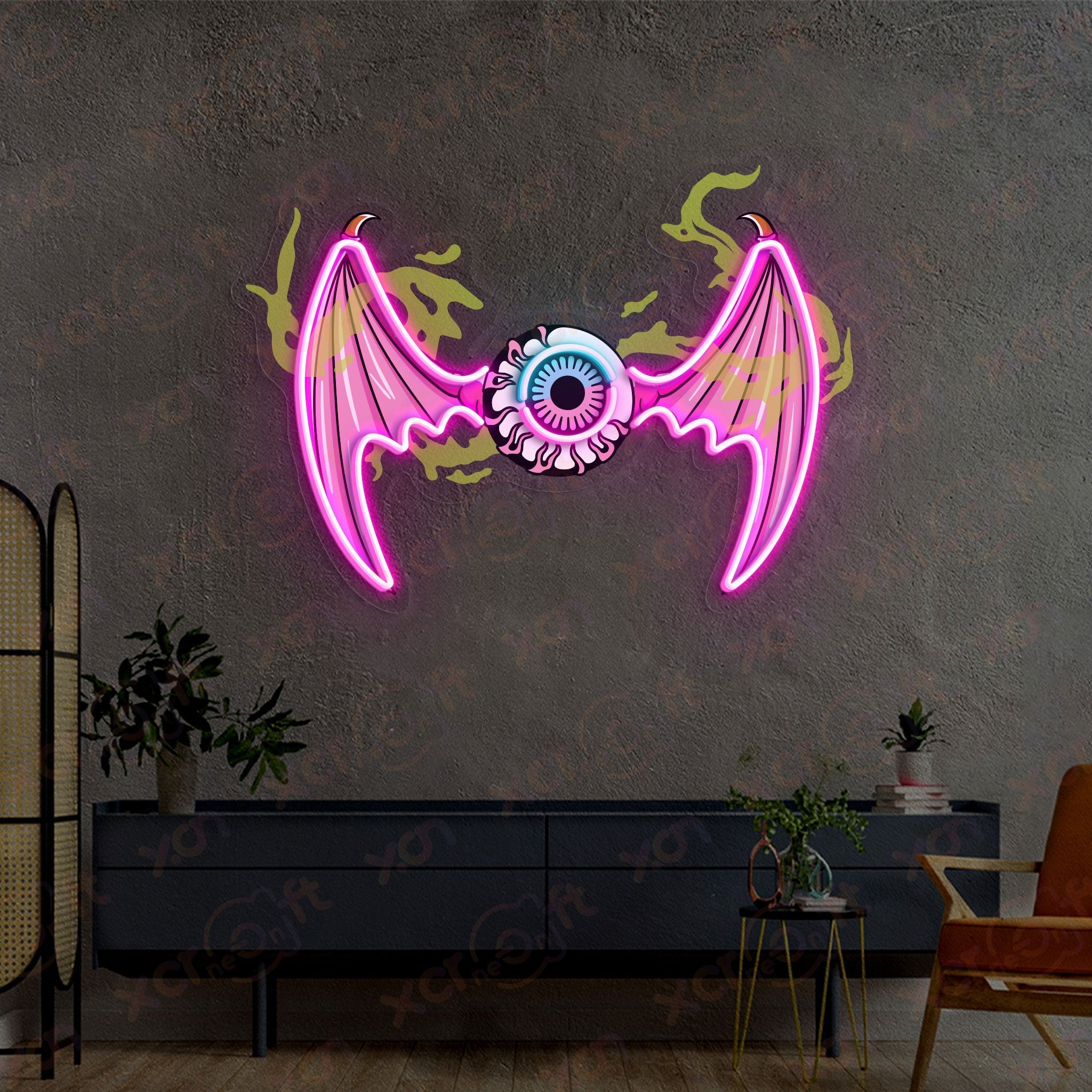 Halloween Swing Eye UV Printed Neon Sign