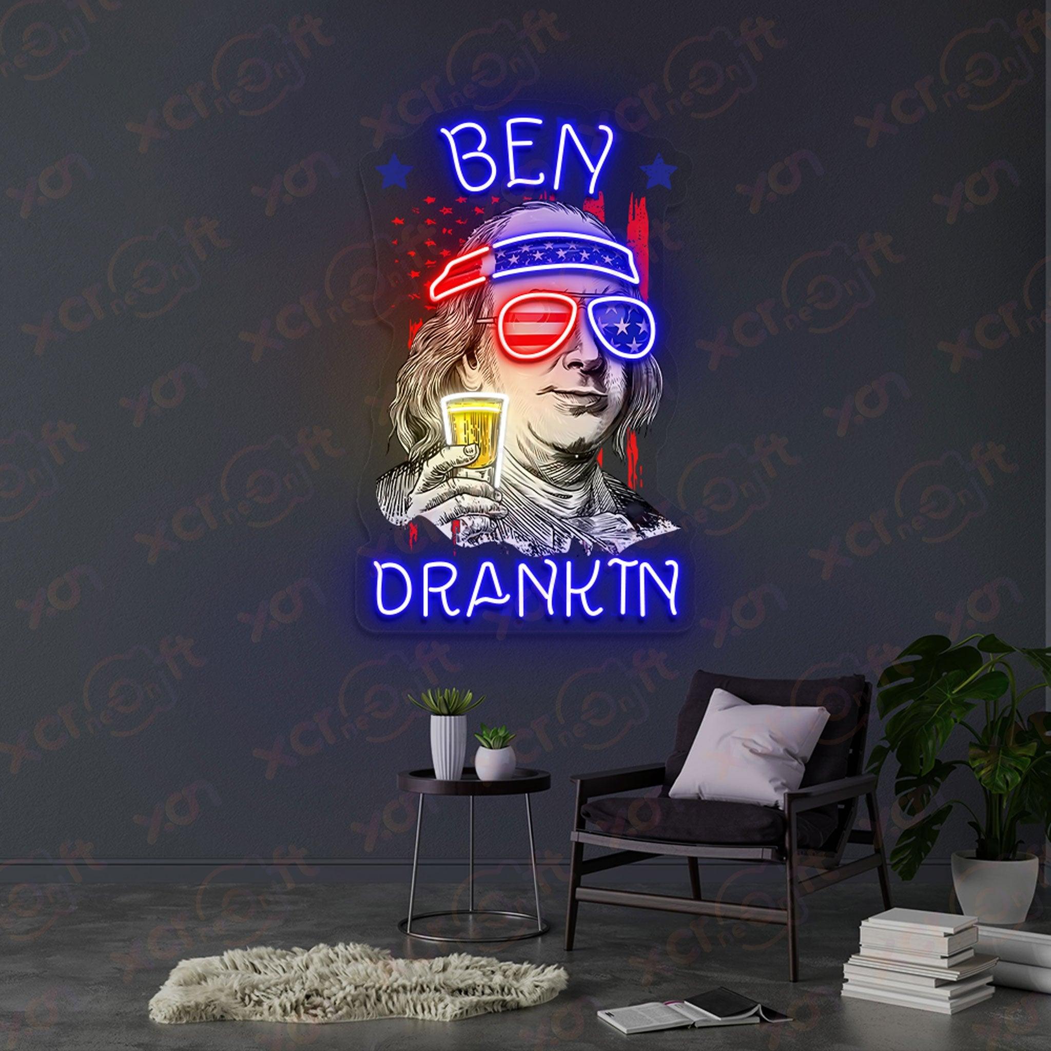 Ben Drinking LED Neon Light for Nation Lover - XCraft Neon