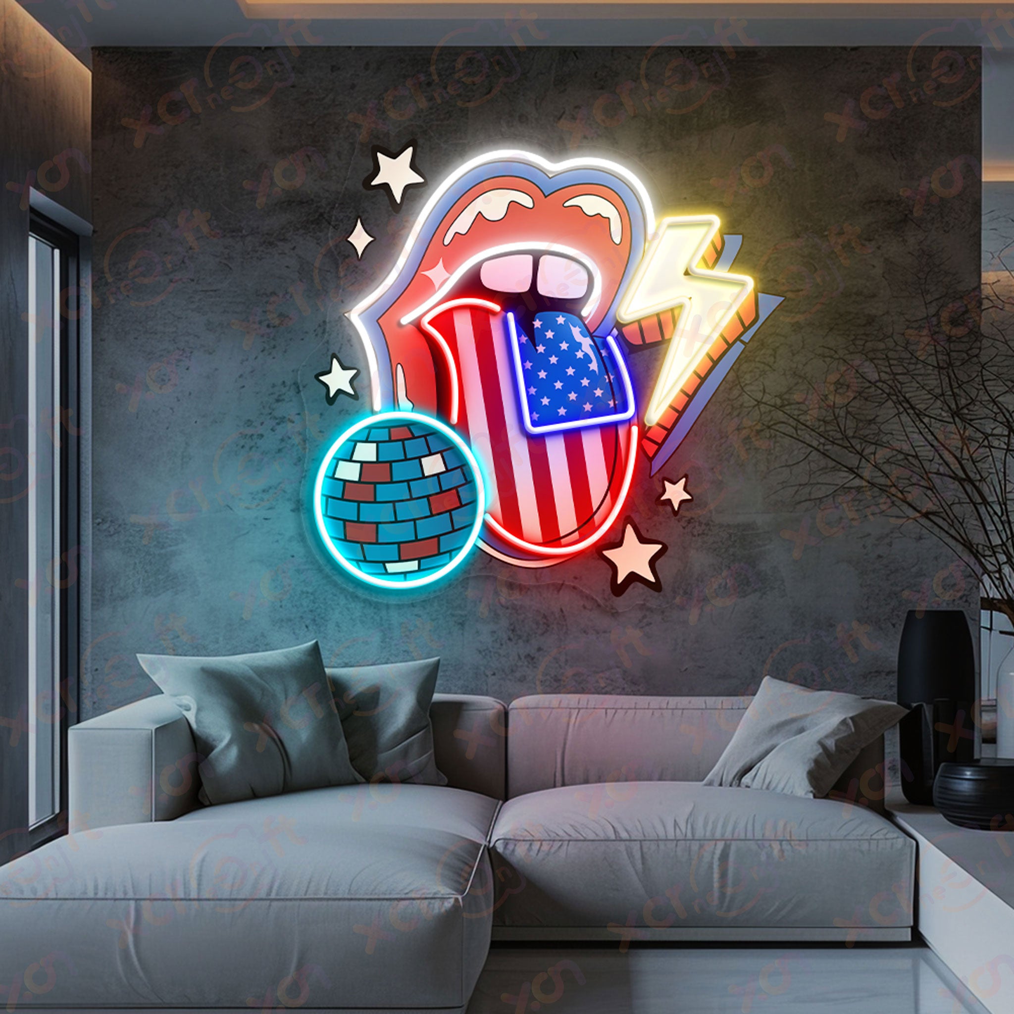 Patriot Retro Neon Signs Art Patriotic Decorating Wall