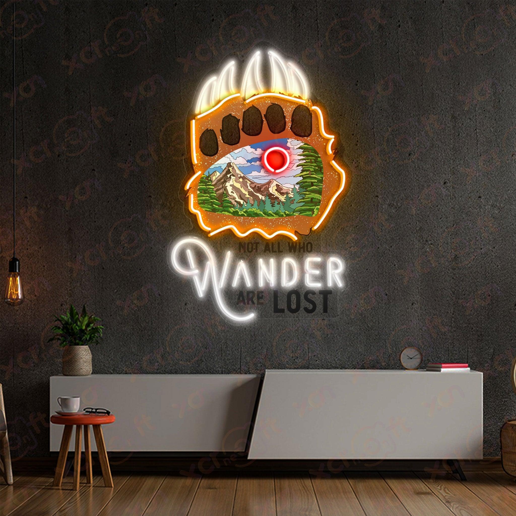 Bear Paw Custom Led Neon Wall Decor