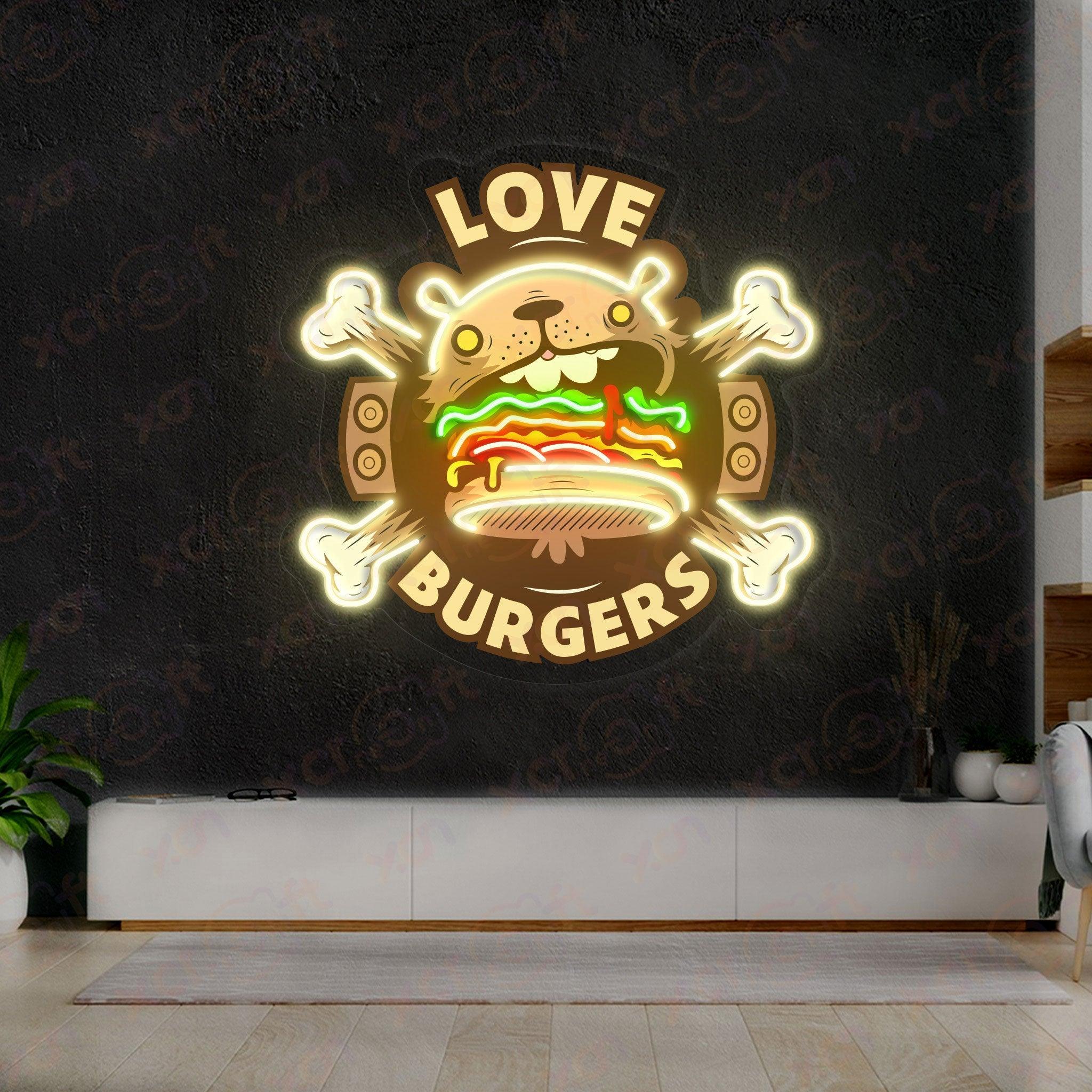 Bear Burger UV Neon Light Halloween Decor - XCraft Neon