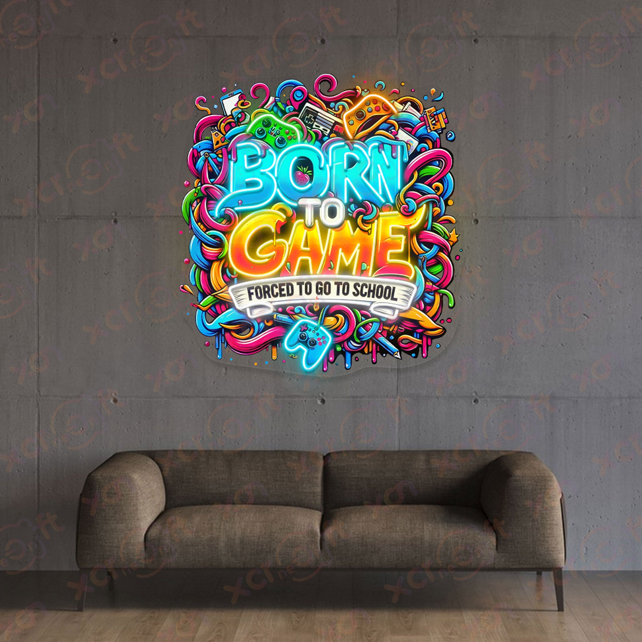 Born To Game Neon Signs Art Gaming Decoration