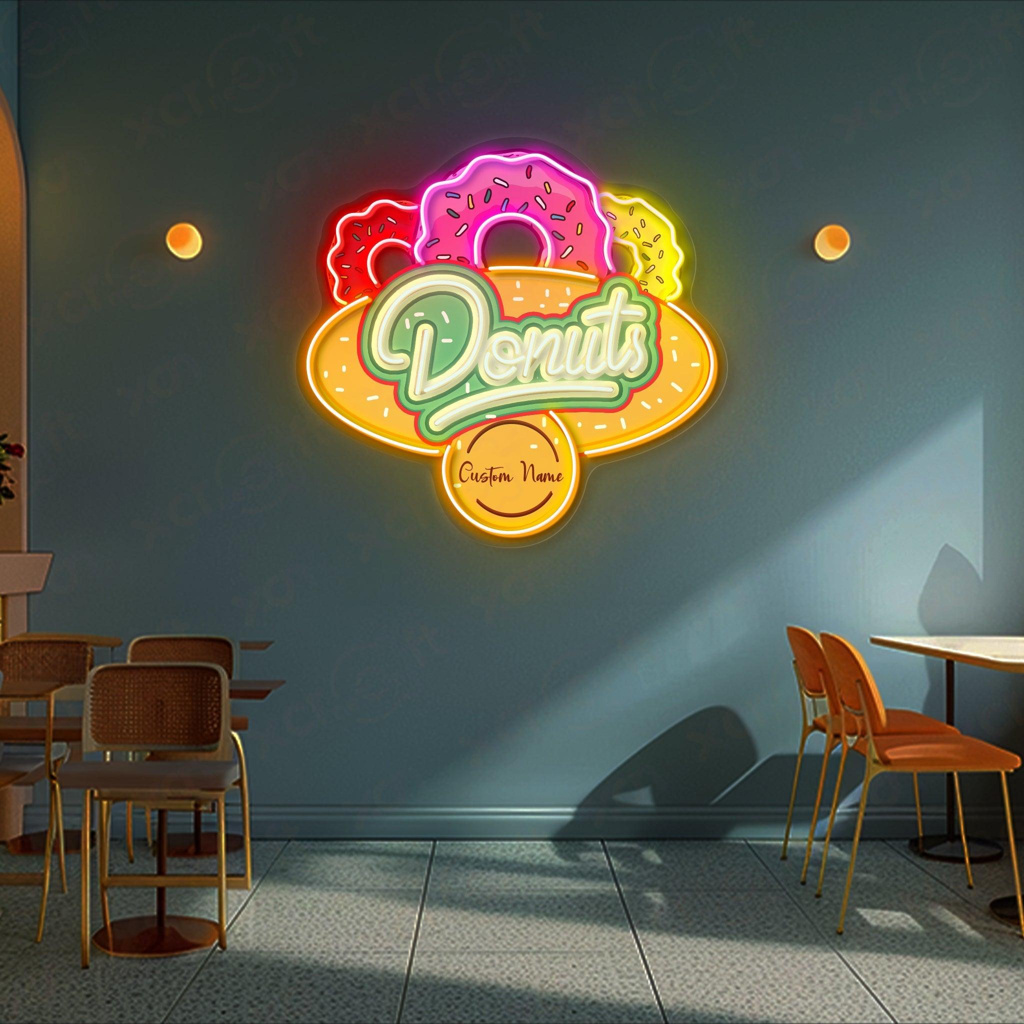 Donuts Shop UV Custom Neon Sign