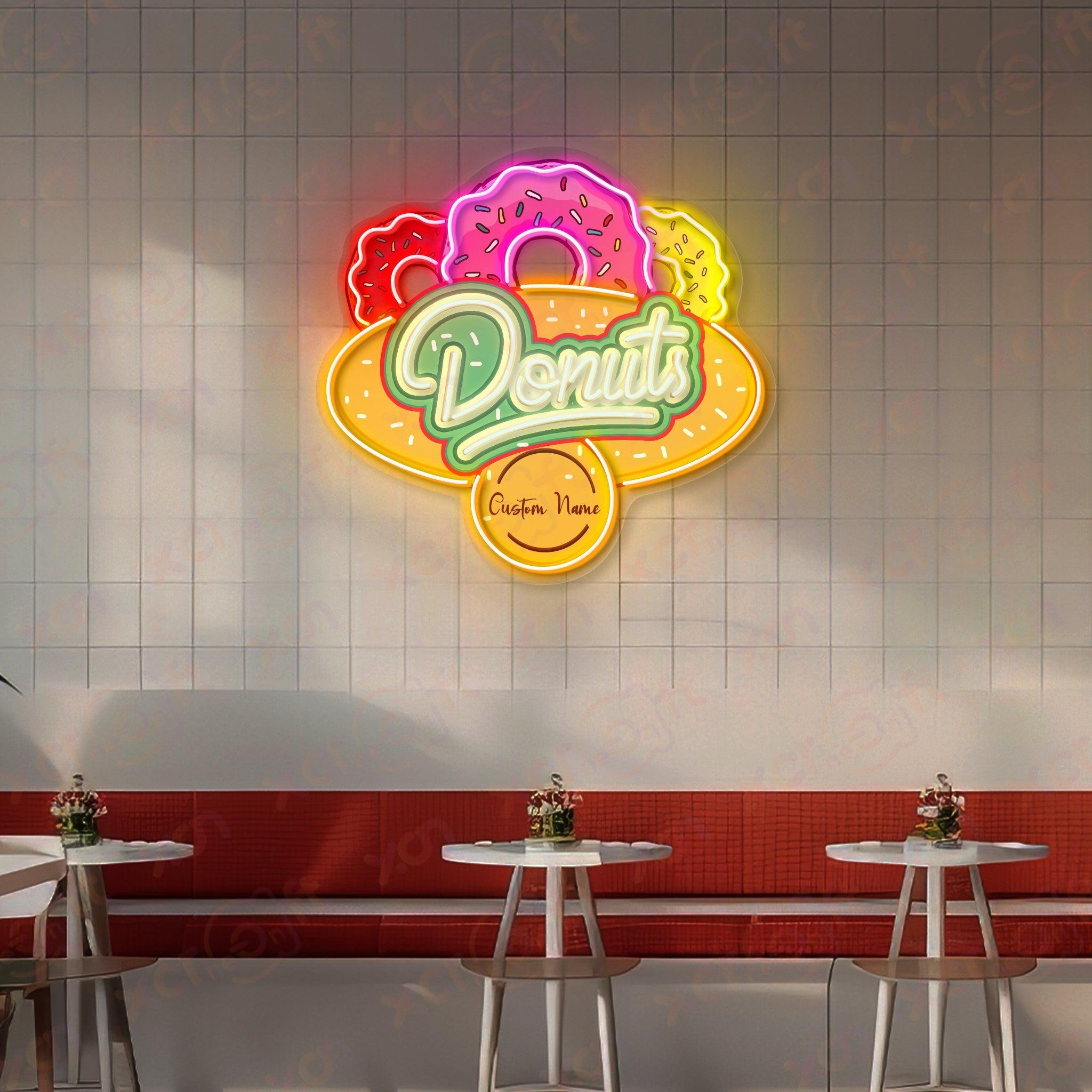 Donuts Shop UV Custom Neon Sign