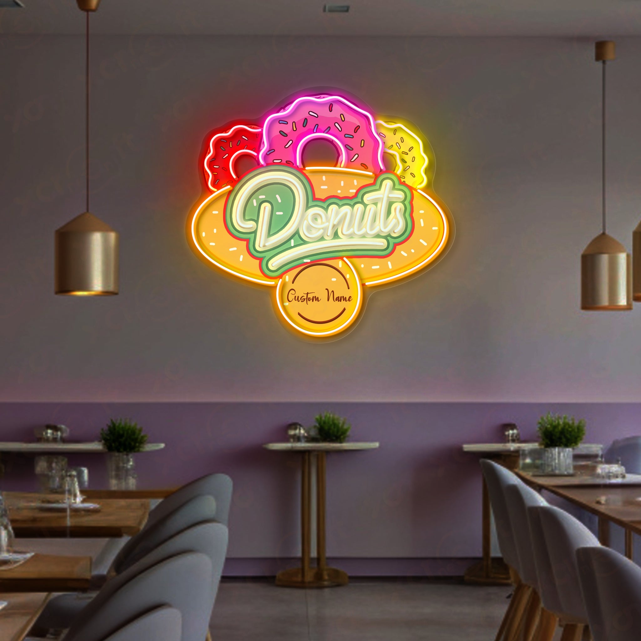 Donuts Shop UV Custom Neon Sign