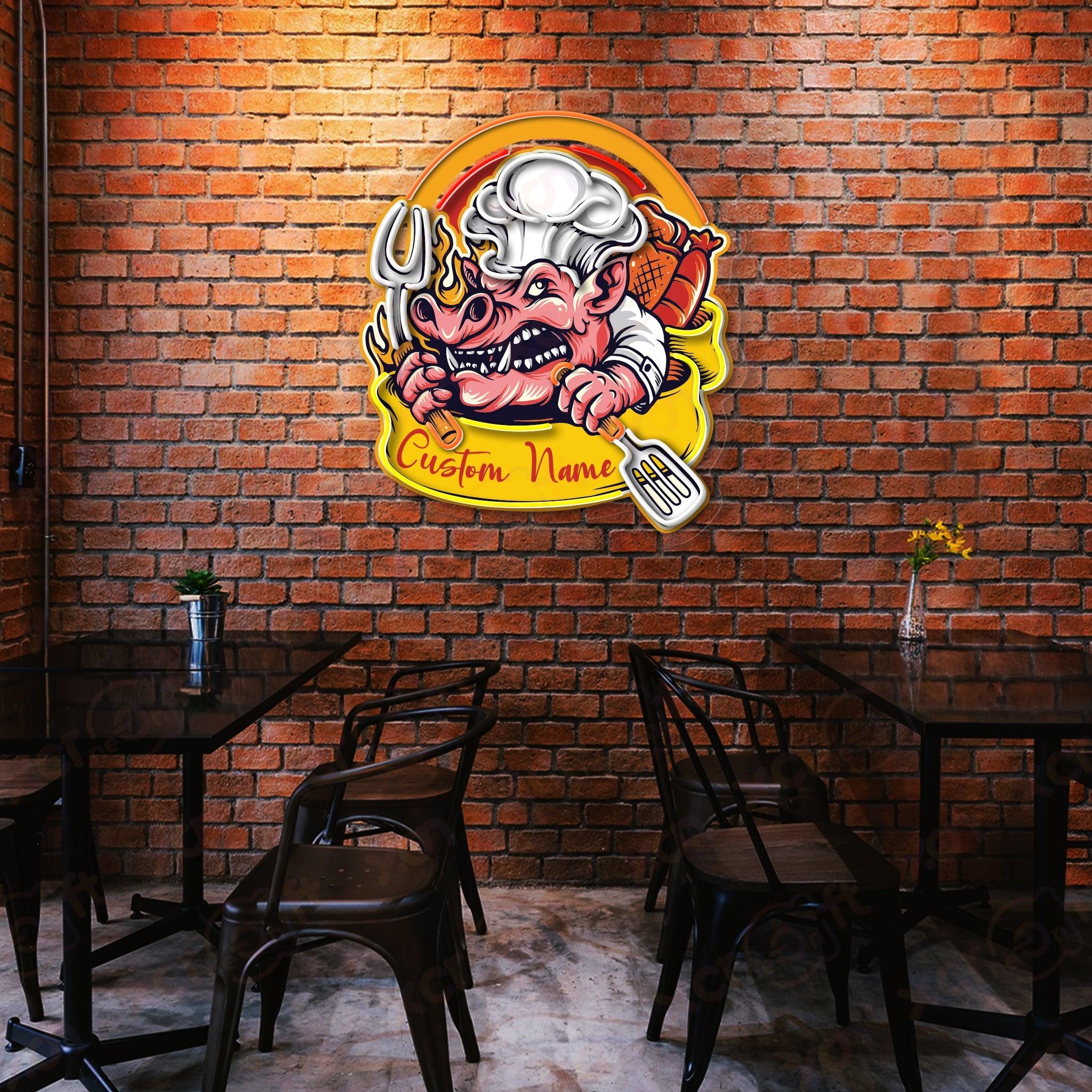 BBQ Shop LED Neon Wall Art