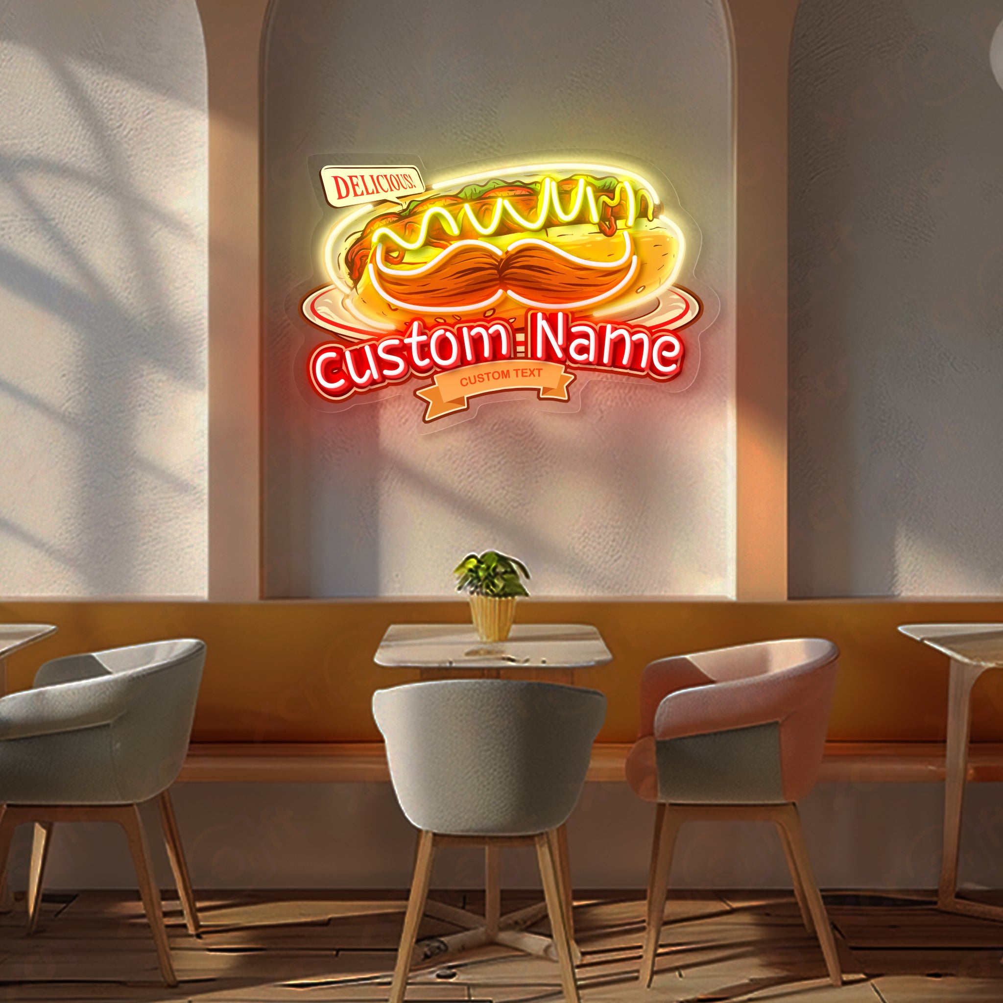 Hot Dog LED Neon Wall Art