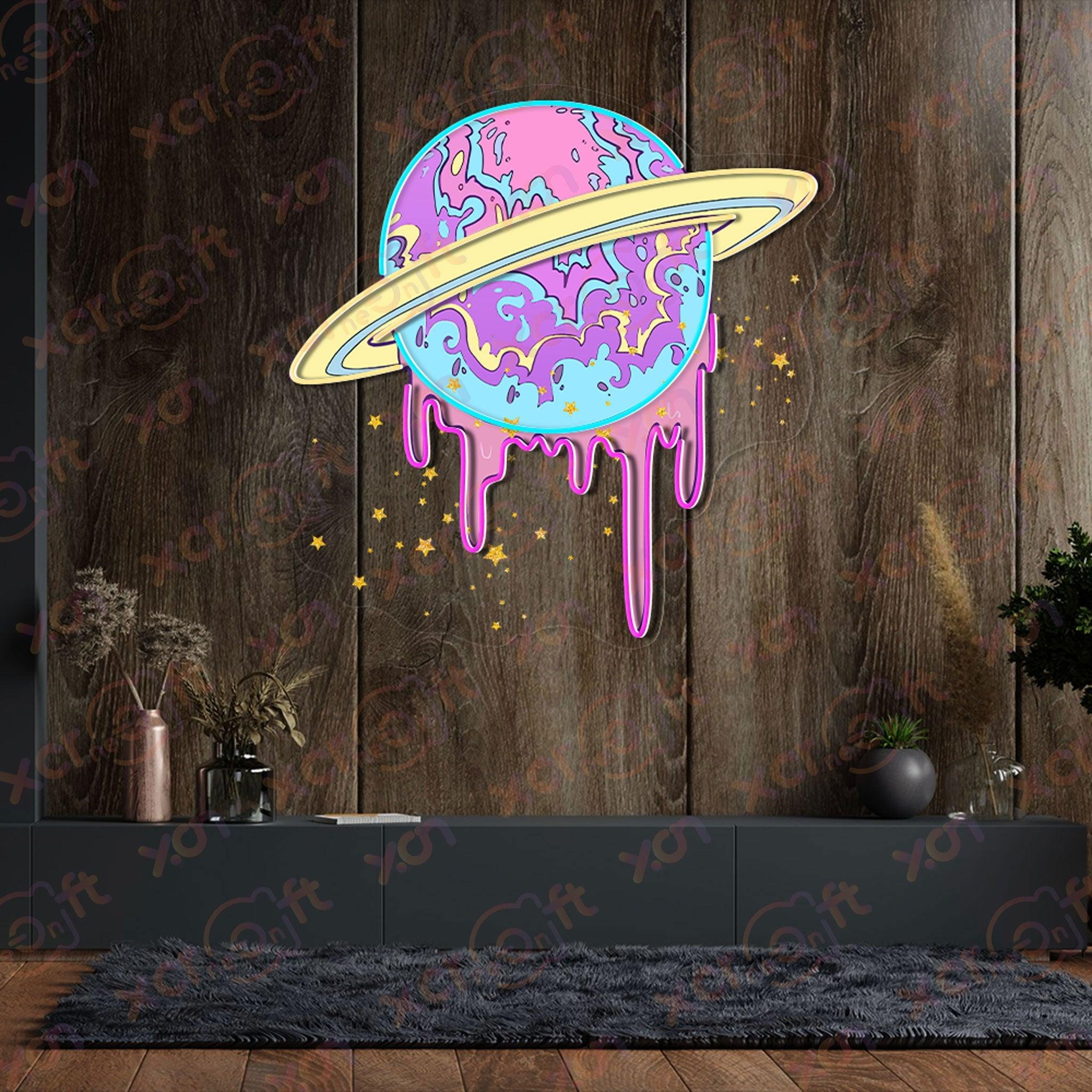 Melting Cosmic Candy Neon Sign Kawaii Style for Room - XCraft Neon