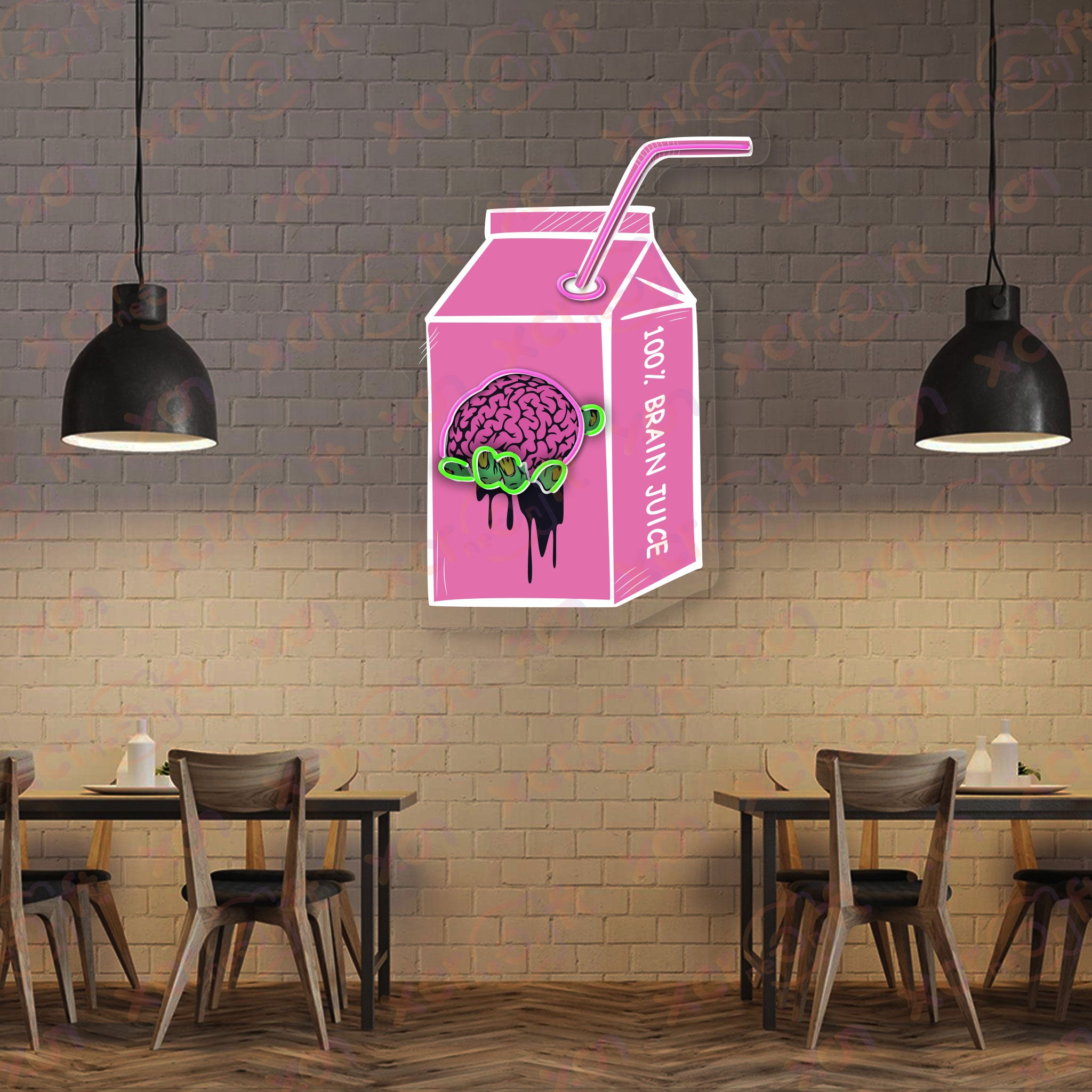 Brain Juice Halloween Neon Signs Decoration