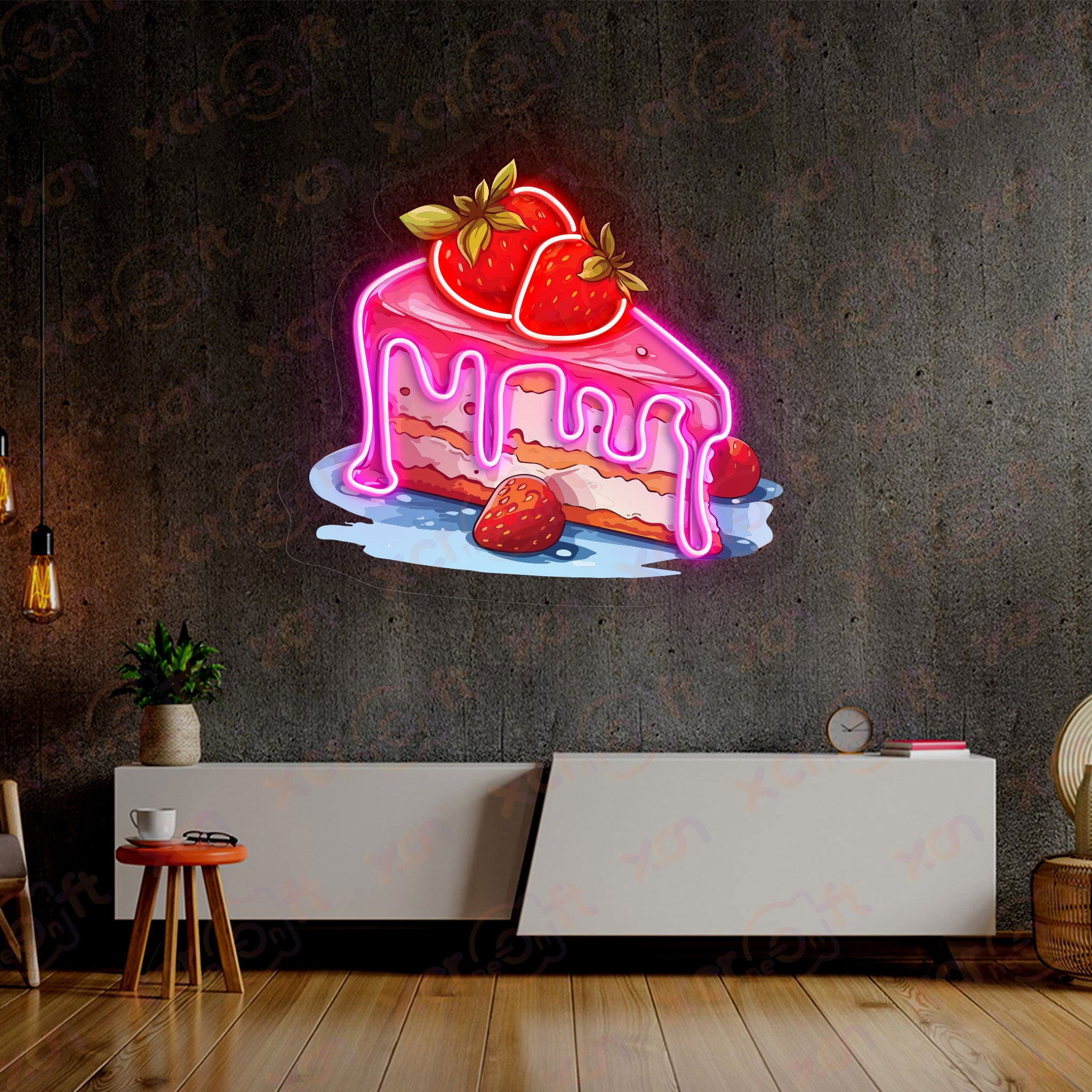 Sweet Cake for Kids Room Neon Wall Art