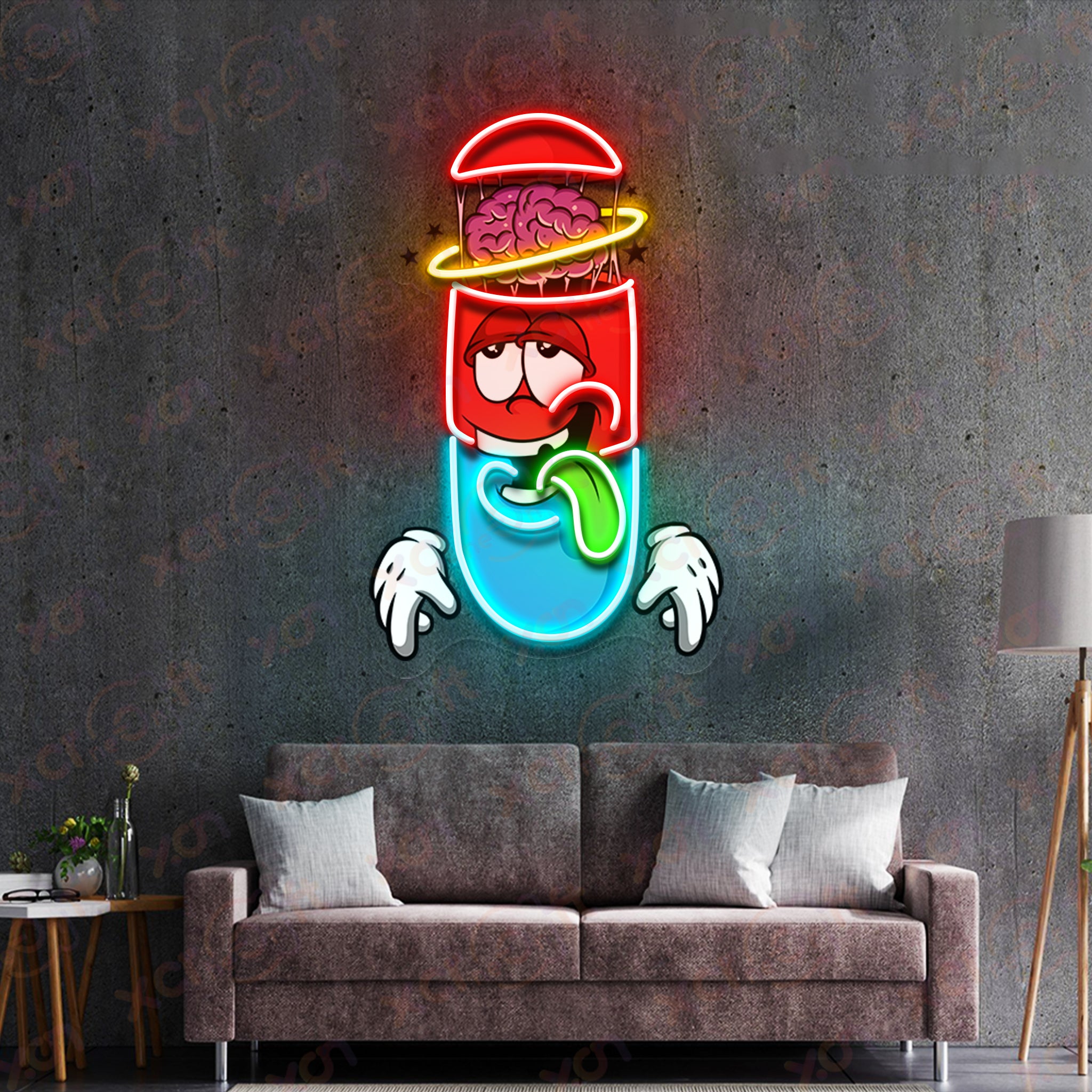 Addict Capsule UV Printed Neon Sign