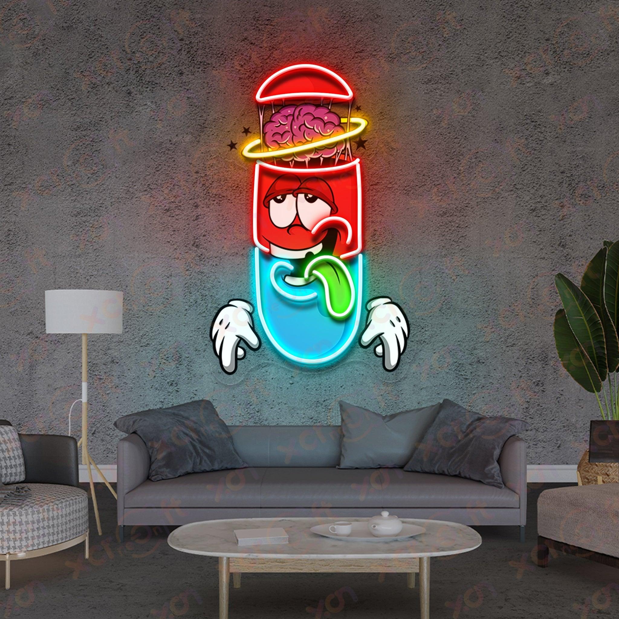 Addict Capsule UV Printed Neon Sign