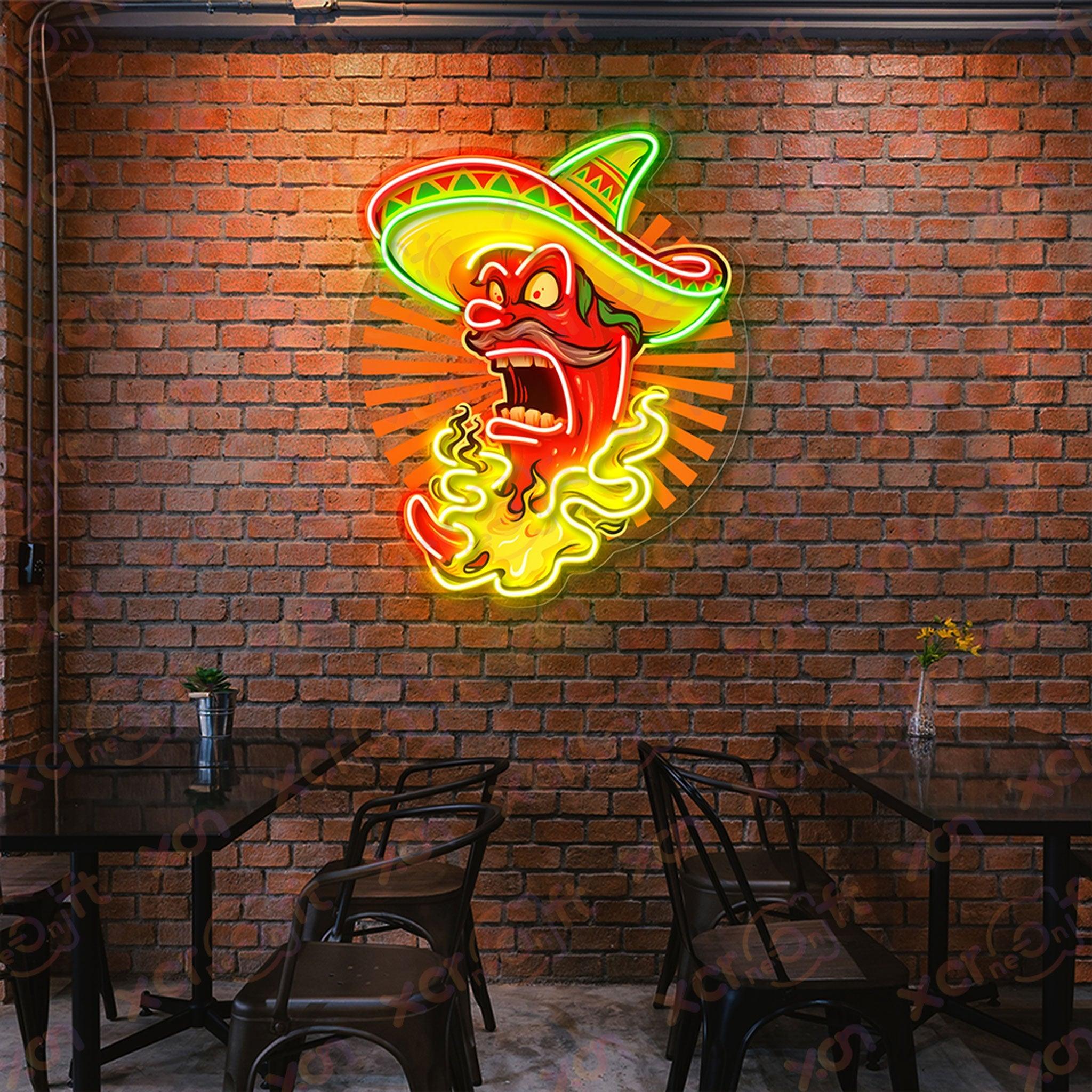 Chilli Mexico LED Neon Wall Art