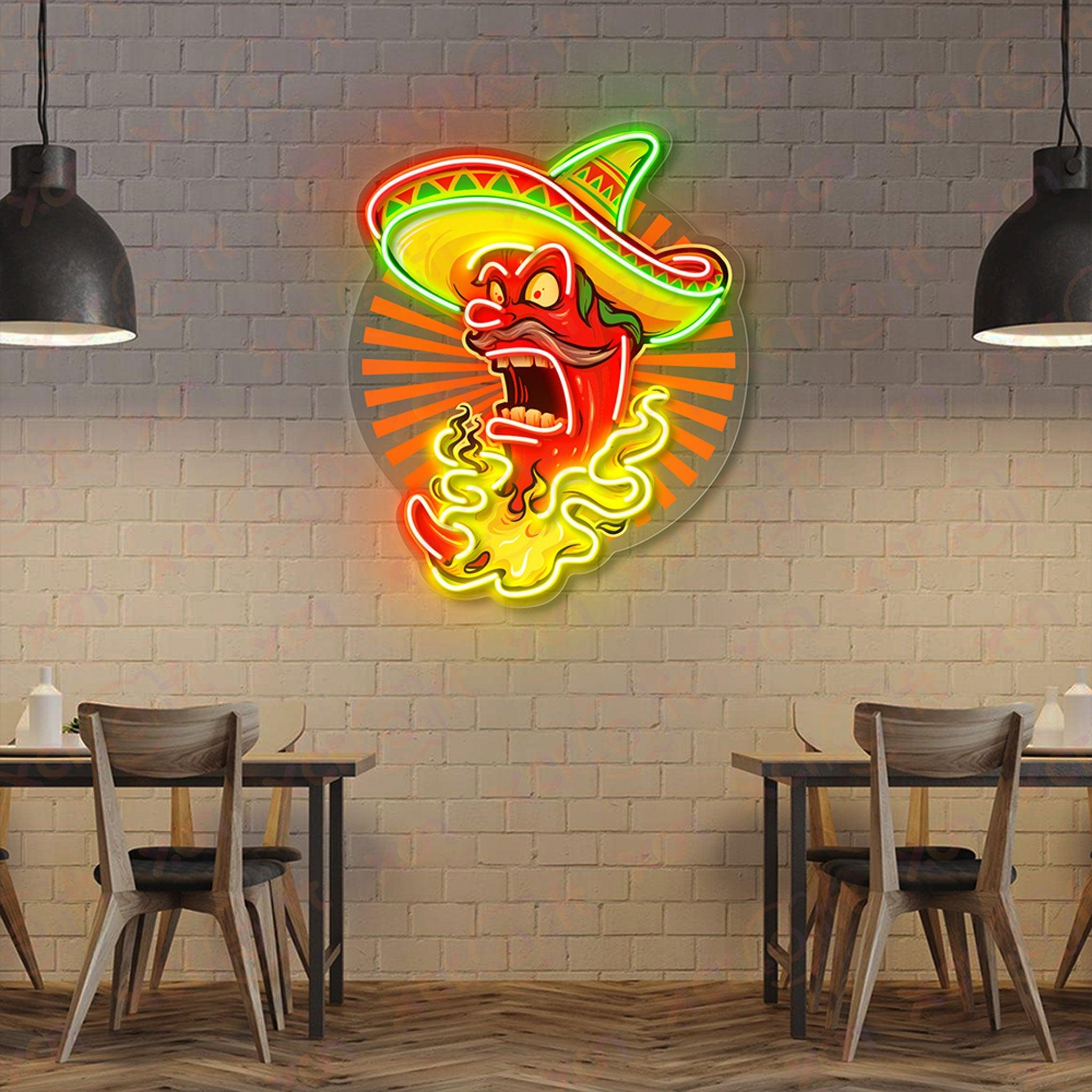 Chilli Mexico LED Neon Wall Art