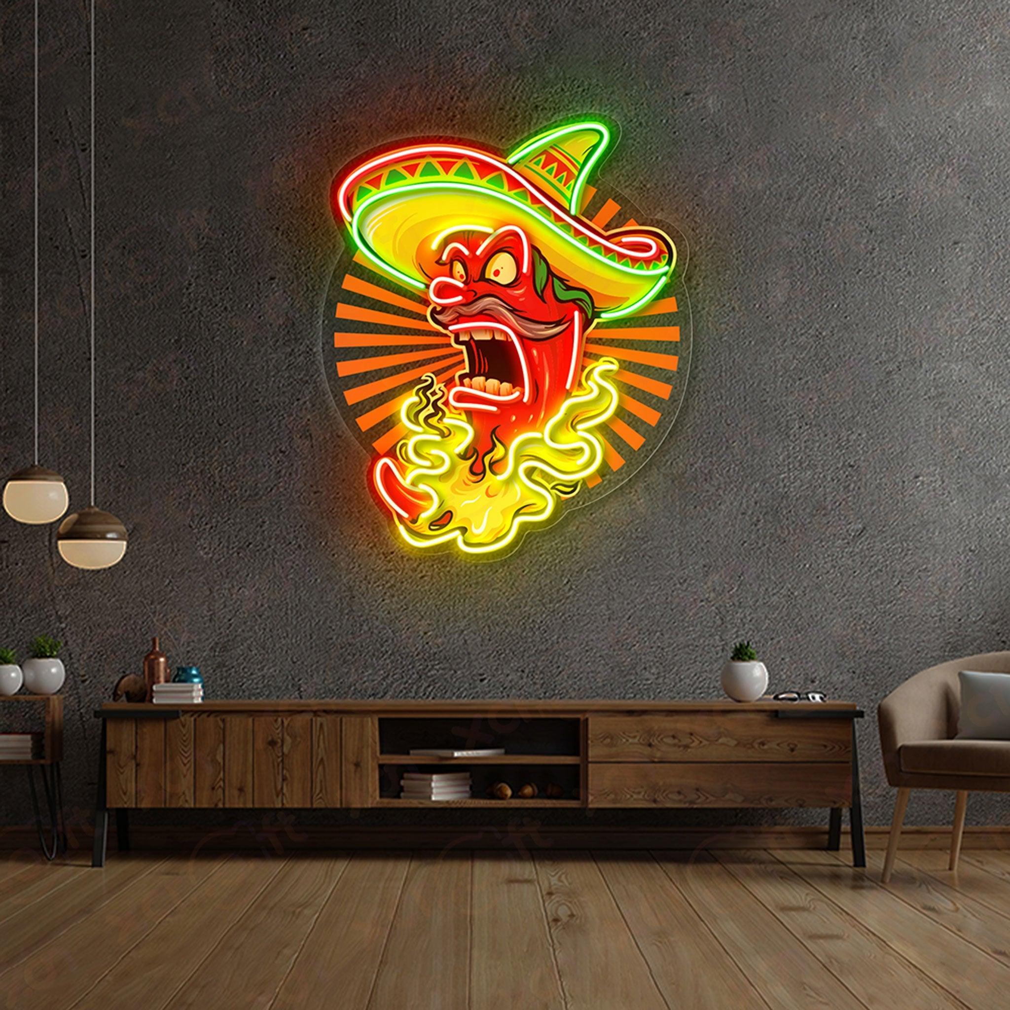 Chilli Mexico LED Neon Wall Art