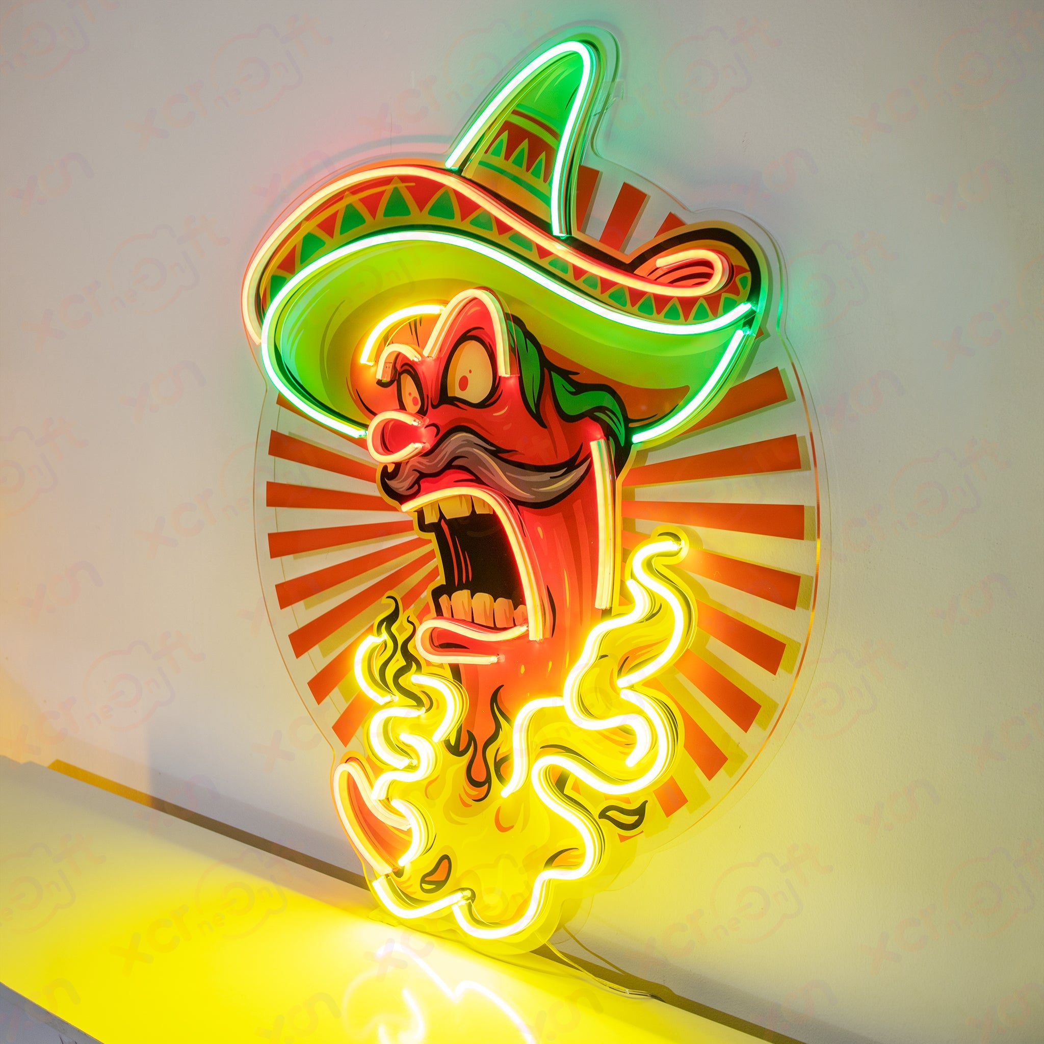 Chilli Mexico LED Neon Wall Art