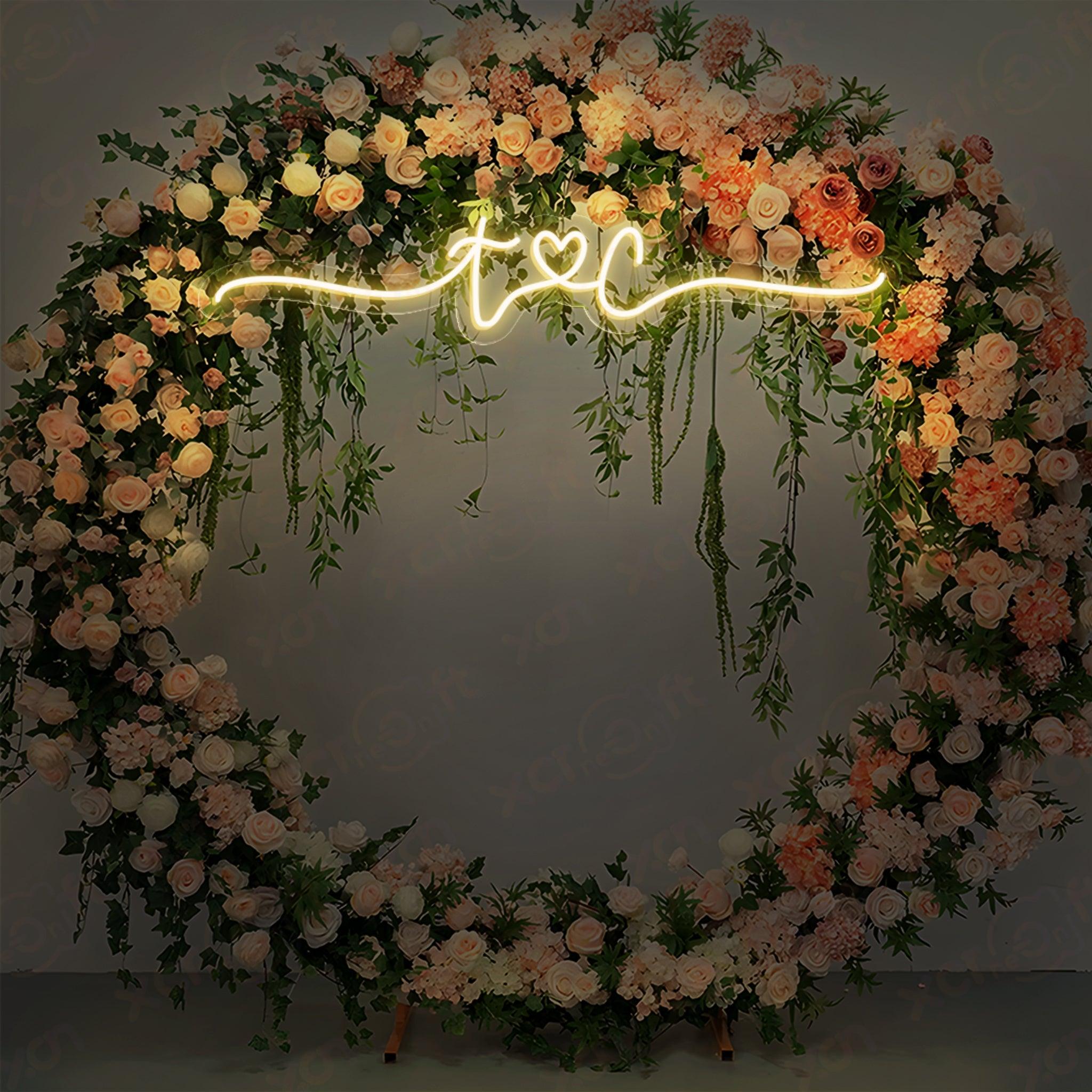 Couple Letter LED Neon Sign Wedding Decor