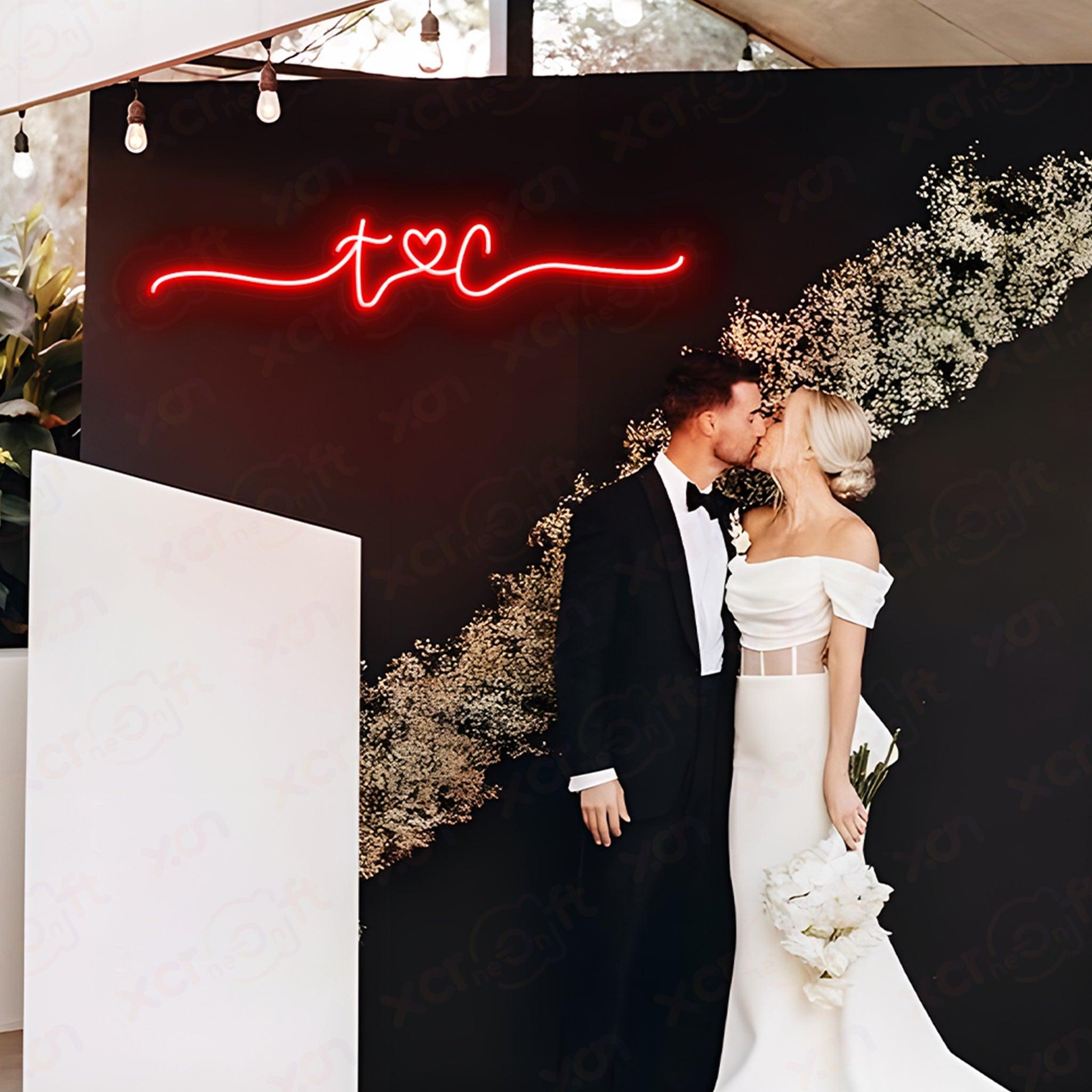 Couple Letter LED Neon Sign Wedding Decor